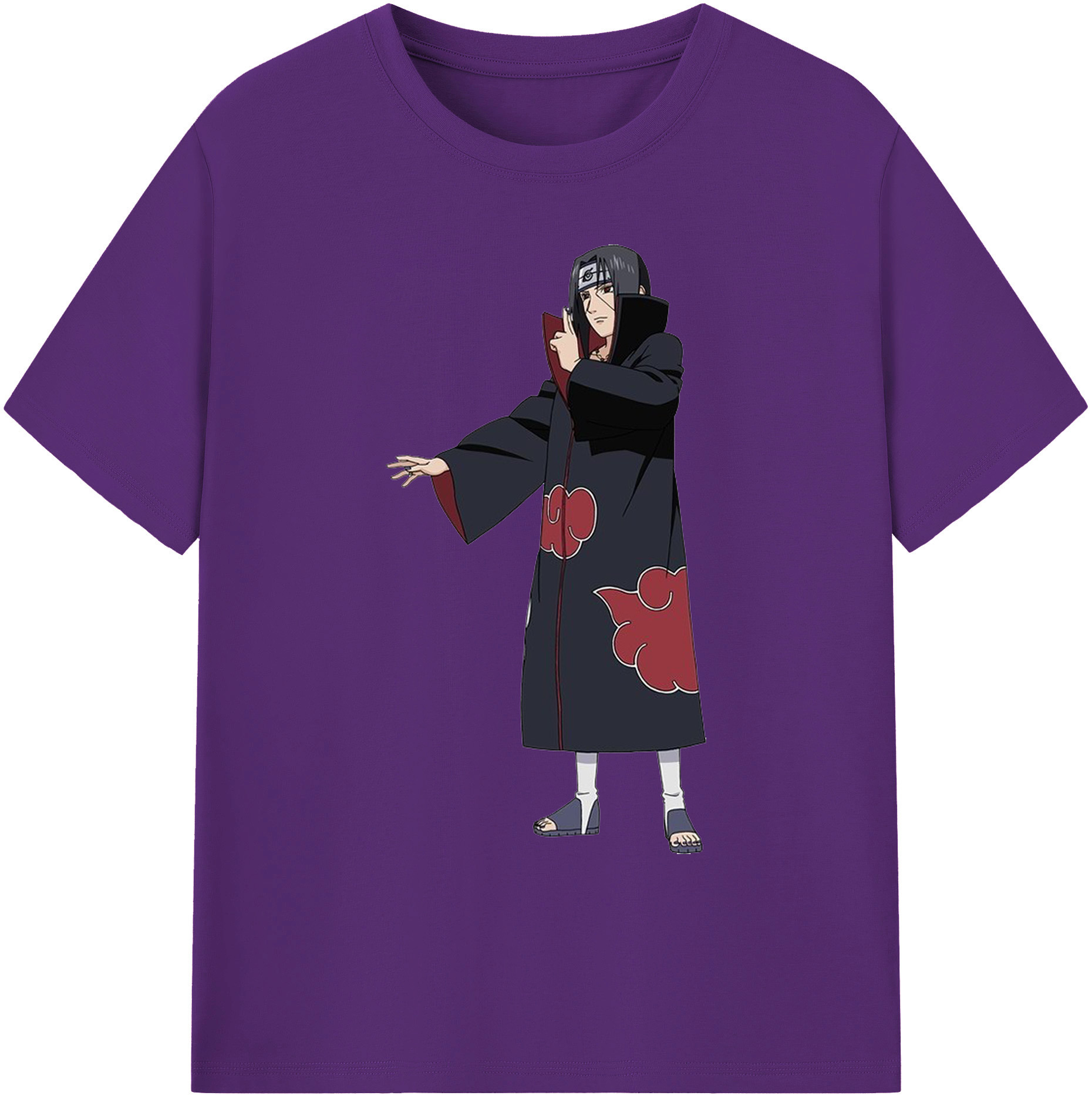 （画像用） NARUTO -ナルト- うちは イタチ Uchiha Itachi 綿100％ メンズ半袖Tシャツ｜肌触りやわらか＆通気性