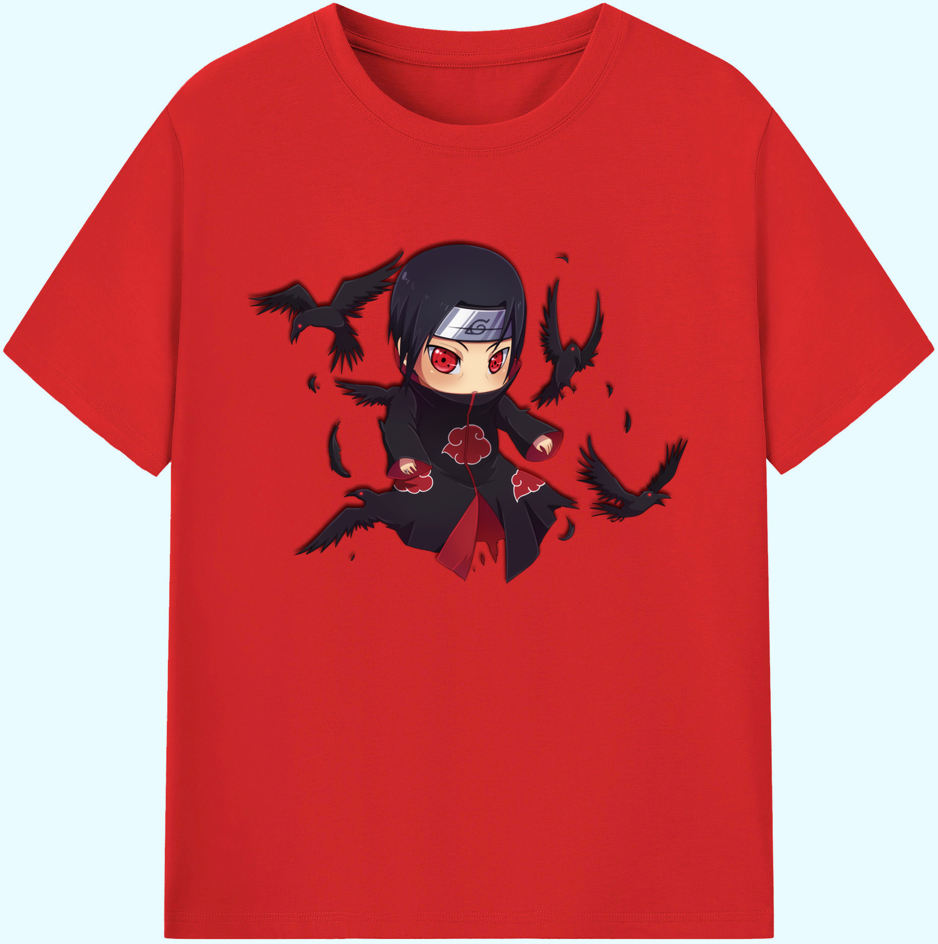 （画像用） NARUTO -ナルト- うちは イタチ Uchiha Itachi 綿100％ メンズ半袖Tシャツ｜肌触りやわらか＆通気性