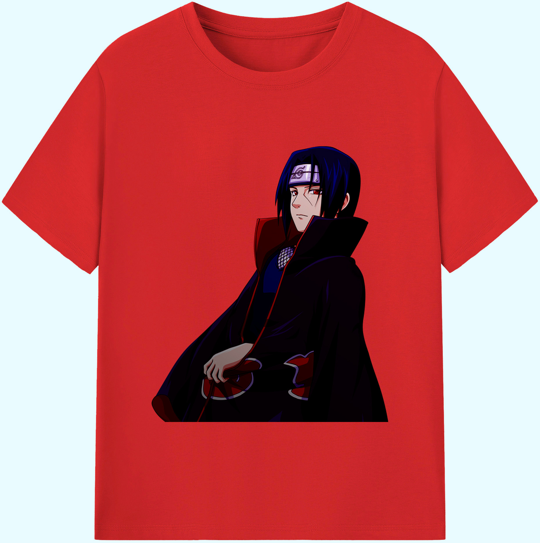 （画像用） NARUTO -ナルト- うちは イタチ Uchiha Itachi 綿100％ メンズ半袖Tシャツ｜肌触りやわらか＆通気性