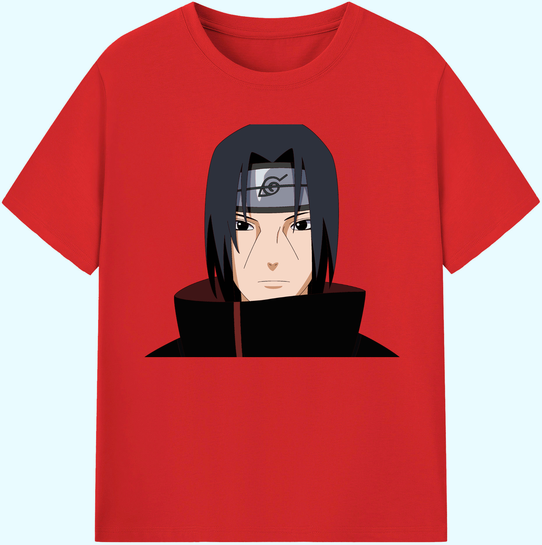 （画像用） NARUTO -ナルト- うちは イタチ Uchiha Itachi 綿100％ メンズ半袖Tシャツ｜肌触りやわらか＆通気性