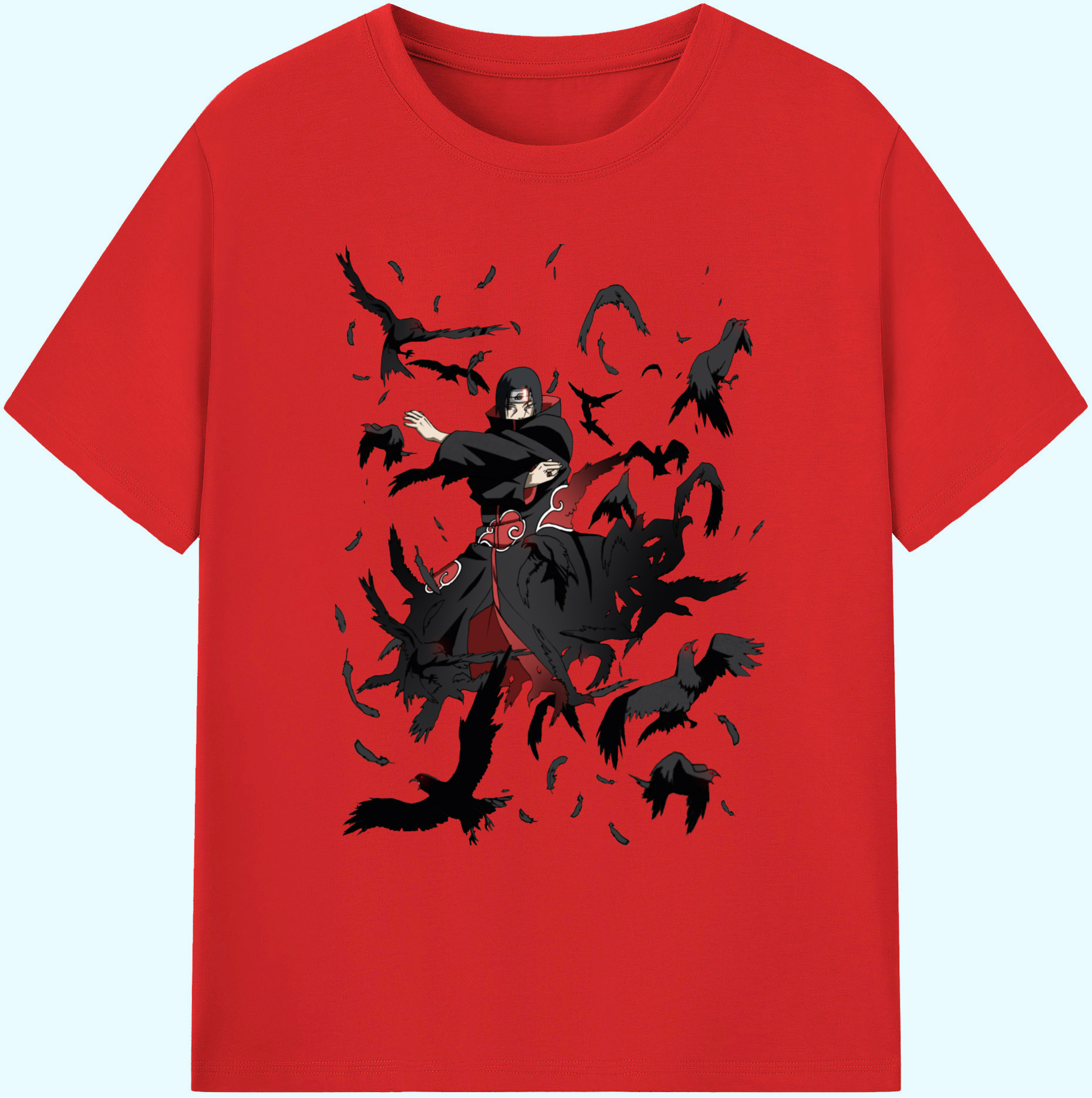 （画像用） NARUTO -ナルト- うちは イタチ Uchiha Itachi 綿100％ メンズ半袖Tシャツ｜肌触りやわらか＆通気性