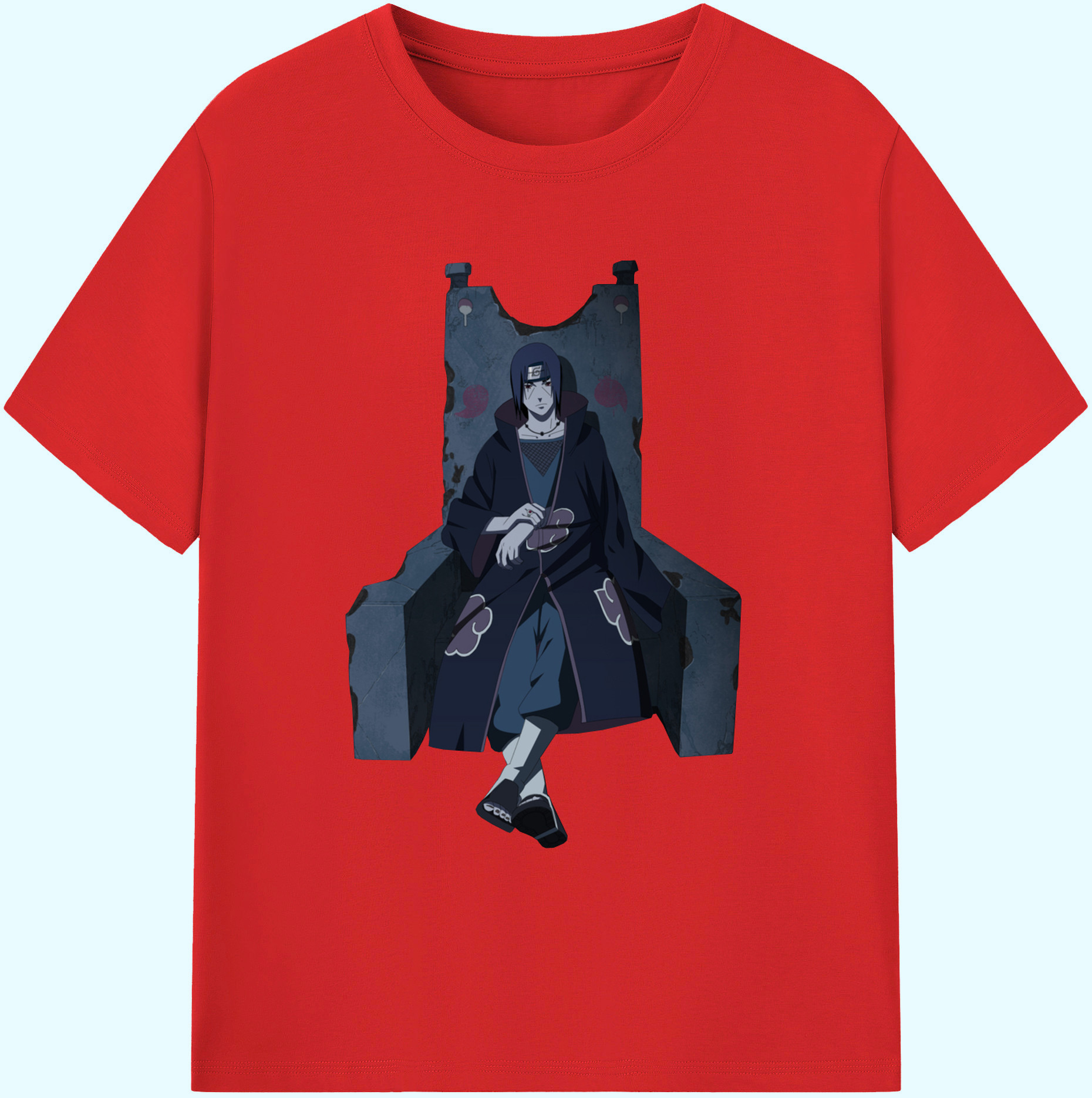 （画像用） NARUTO -ナルト- うちは イタチ Uchiha Itachi 綿100％ メンズ半袖Tシャツ｜肌触りやわらか＆通気性