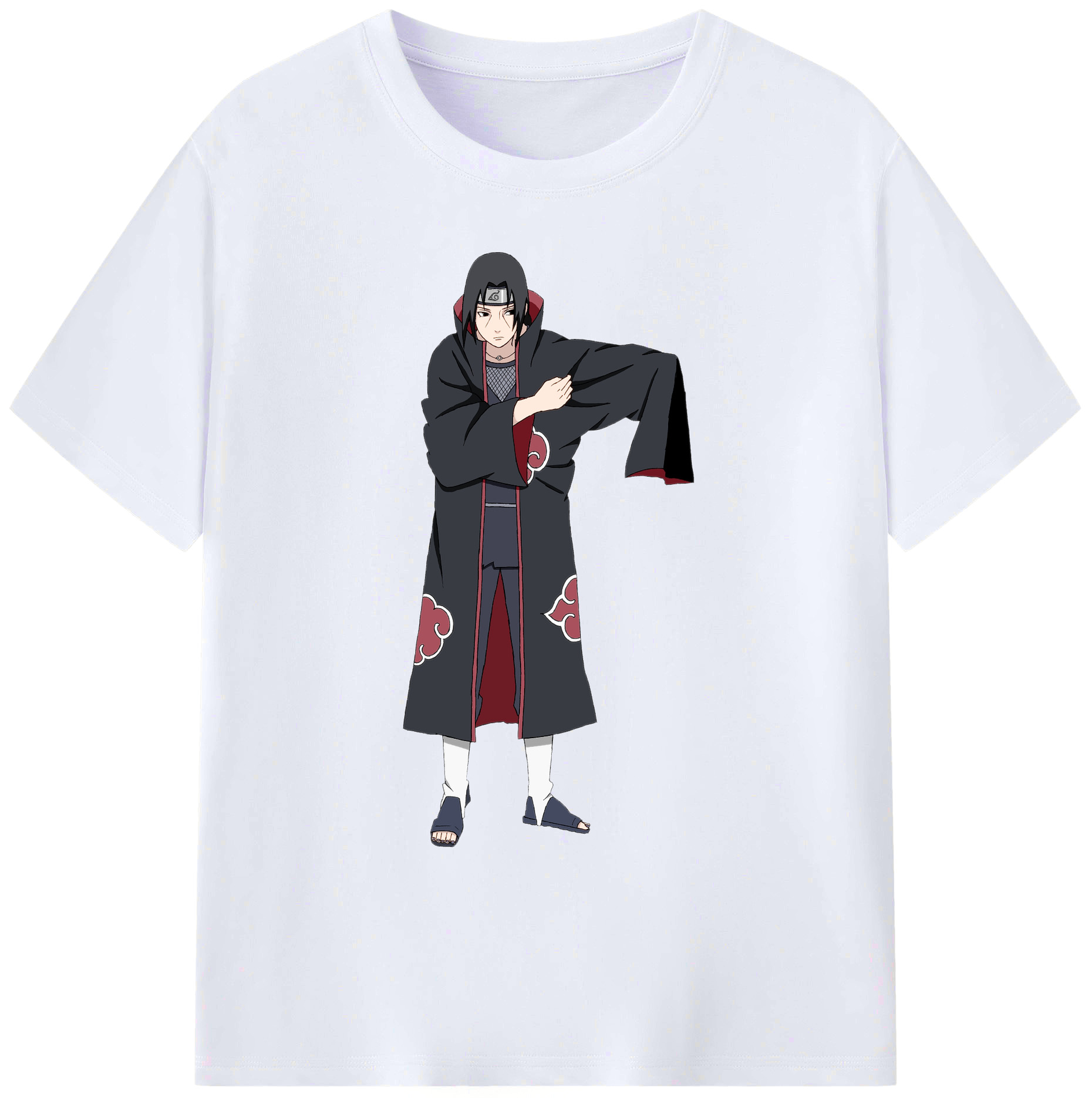 （画像用） NARUTO -ナルト- うちは イタチ Uchiha Itachi 綿100％ メンズ半袖Tシャツ｜肌触りやわらか＆通気性