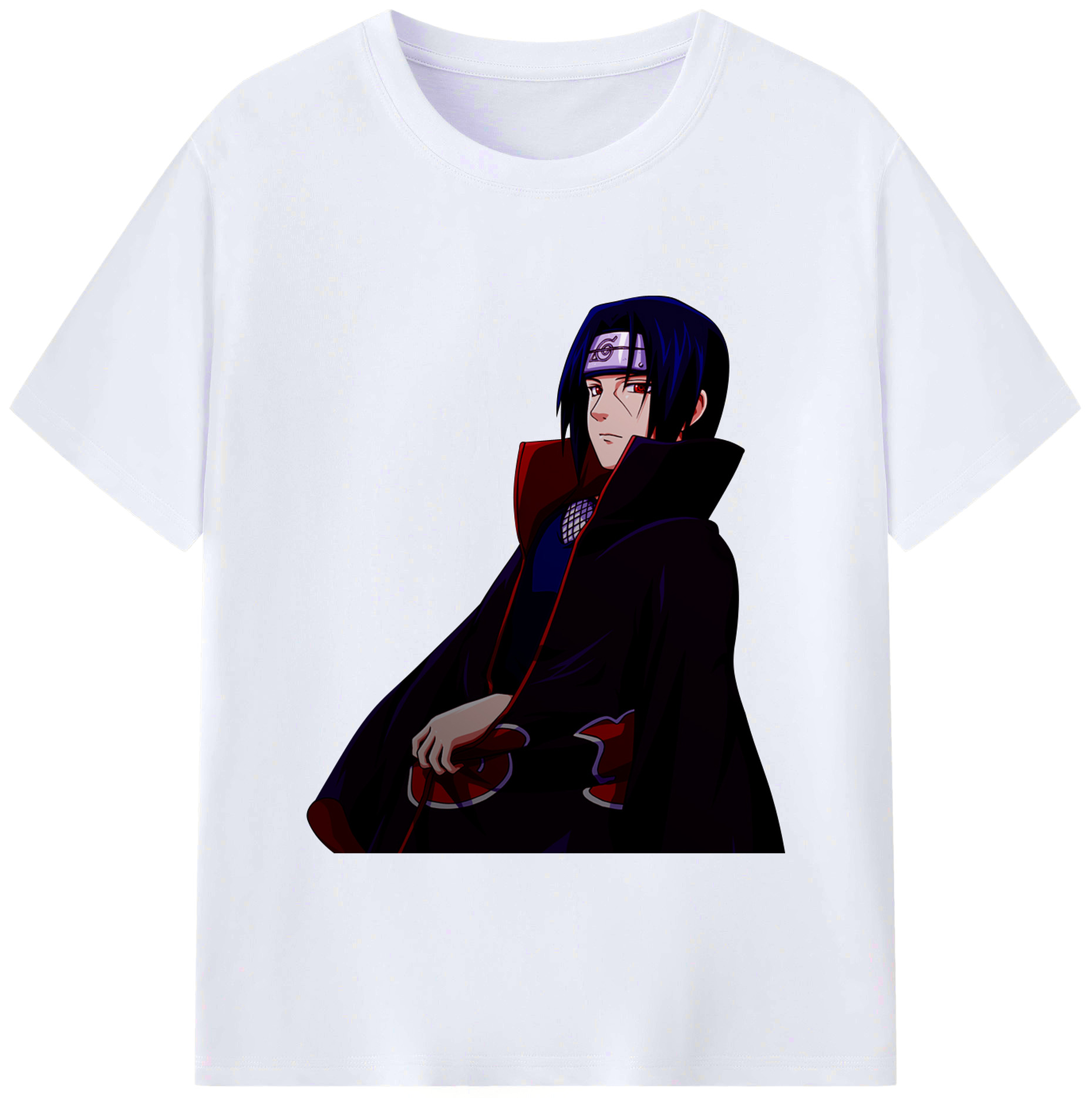 （画像用） NARUTO -ナルト- うちは イタチ Uchiha Itachi 綿100％ メンズ半袖Tシャツ｜肌触りやわらか＆通気性