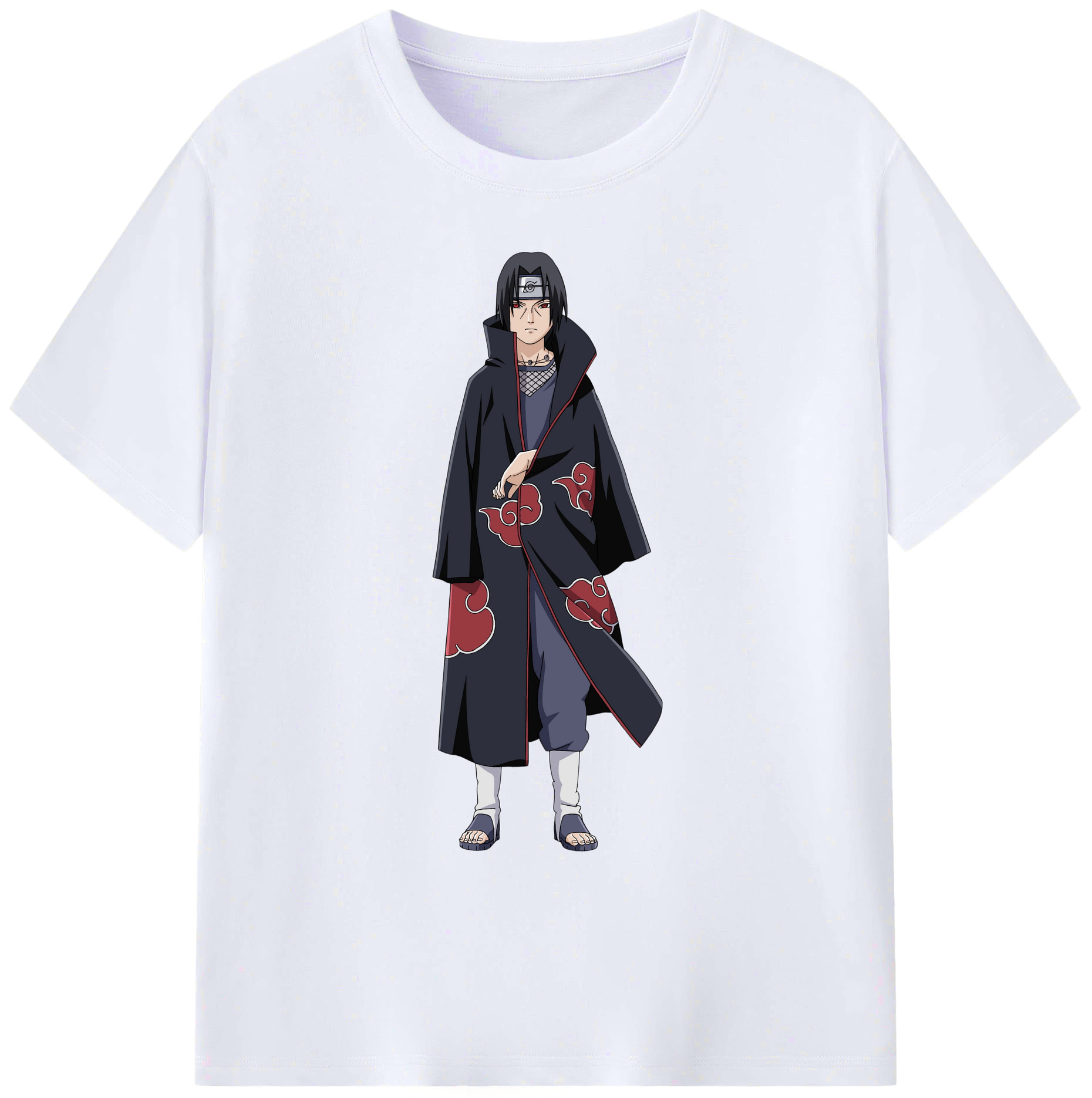 （画像用） NARUTO -ナルト- うちは イタチ Uchiha Itachi 綿100％ メンズ半袖Tシャツ｜肌触りやわらか＆通気性