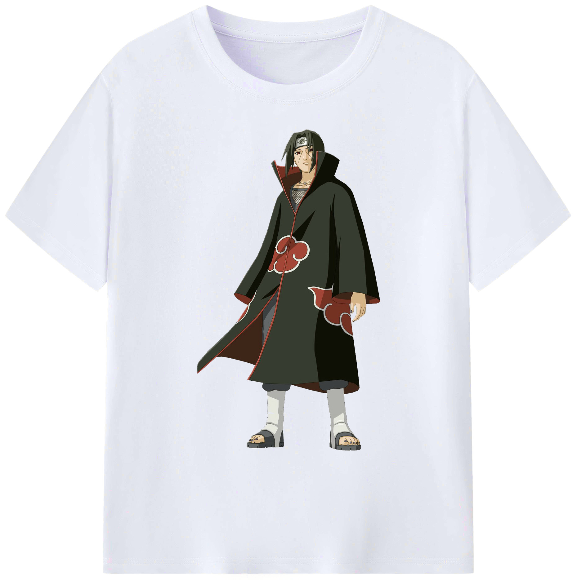 （画像用） NARUTO -ナルト- うちは イタチ Uchiha Itachi 綿100％ メンズ半袖Tシャツ｜肌触りやわらか＆通気性