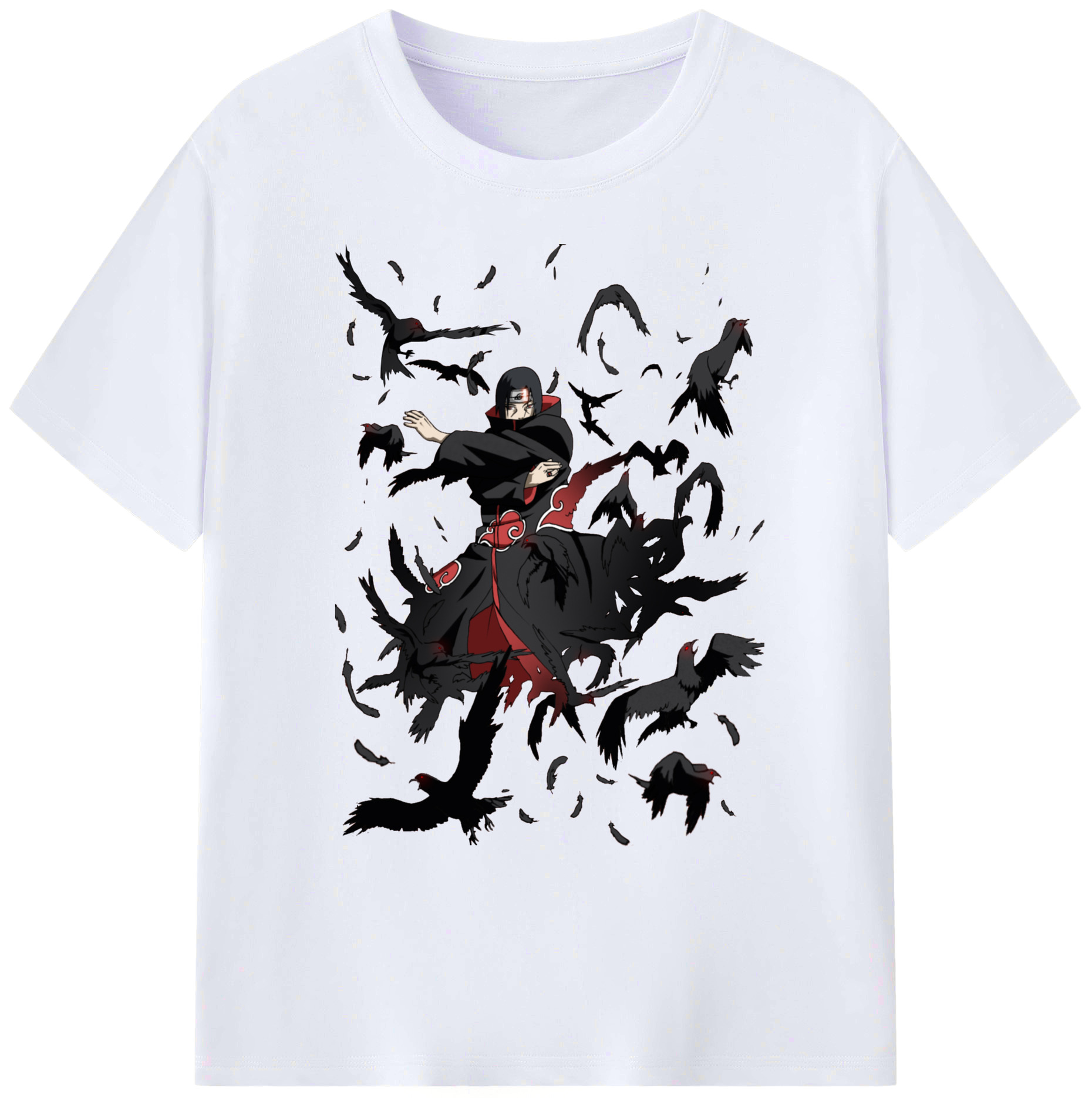 （画像用） NARUTO -ナルト- うちは イタチ Uchiha Itachi 綿100％ メンズ半袖Tシャツ｜肌触りやわらか＆通気性
