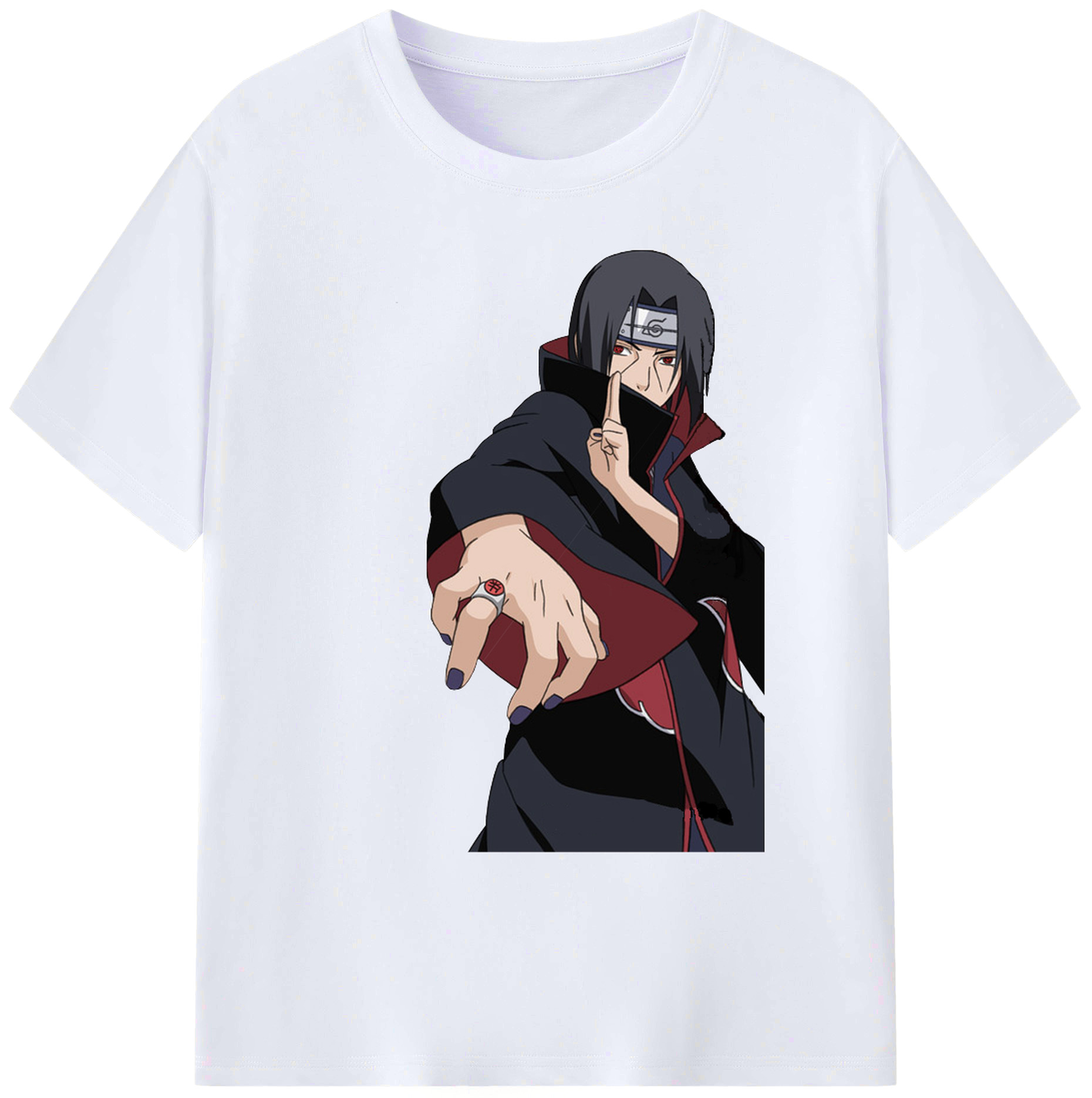 （画像用） NARUTO -ナルト- うちは イタチ Uchiha Itachi 綿100％ メンズ半袖Tシャツ｜肌触りやわらか＆通気性