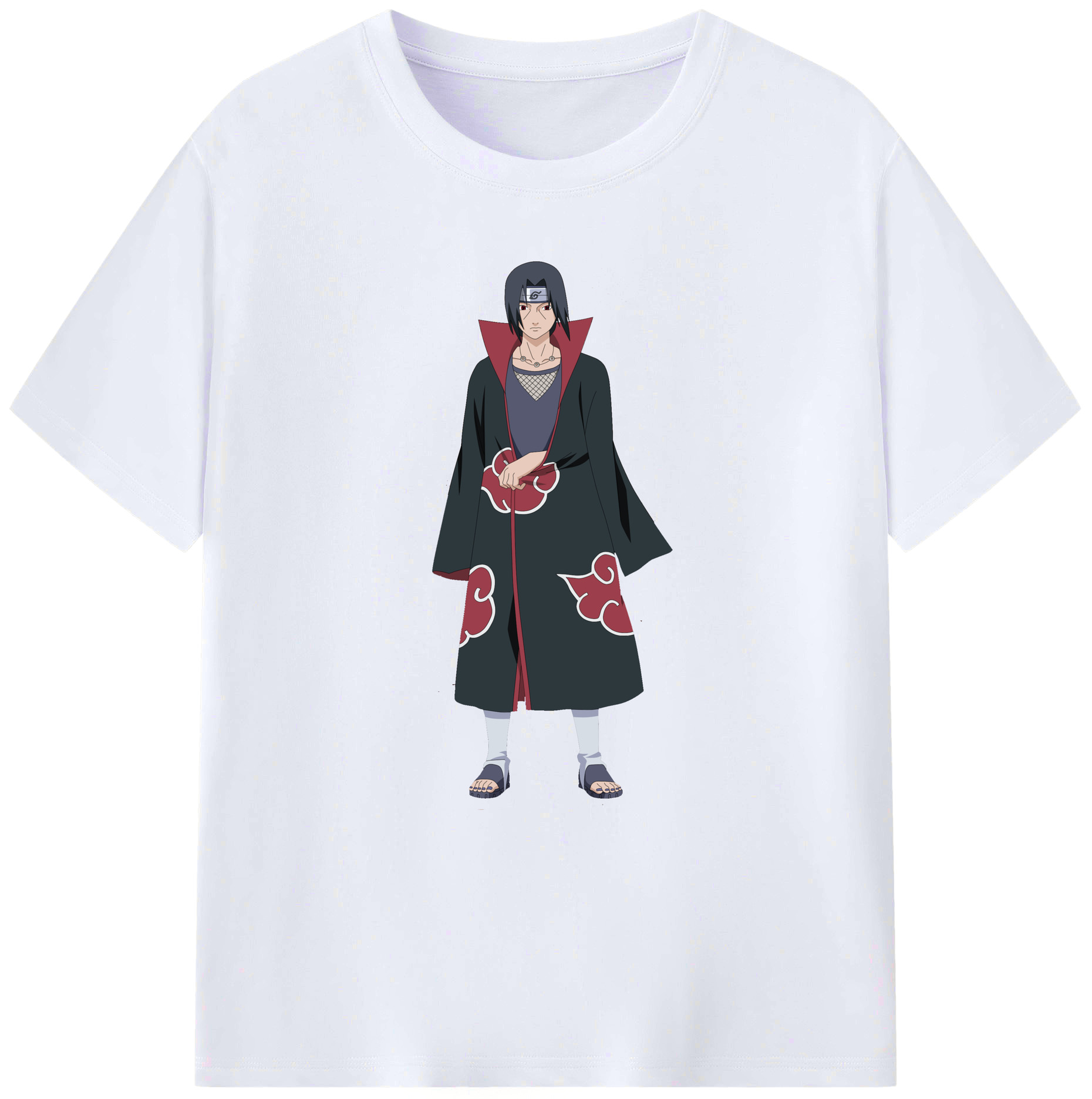 （画像用） NARUTO -ナルト- うちは イタチ Uchiha Itachi 綿100％ メンズ半袖Tシャツ｜肌触りやわらか＆通気性