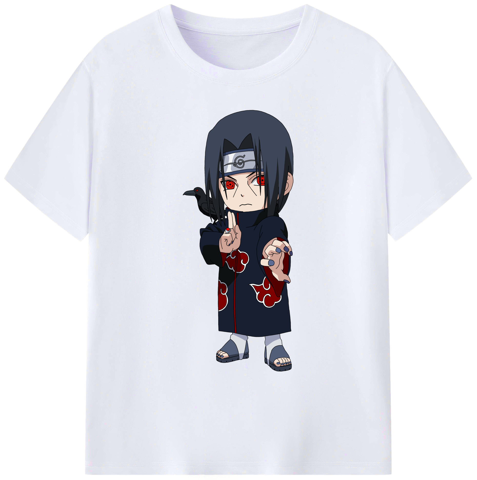 （画像用） NARUTO -ナルト- うちは イタチ Uchiha Itachi 綿100％ メンズ半袖Tシャツ｜肌触りやわらか＆通気性