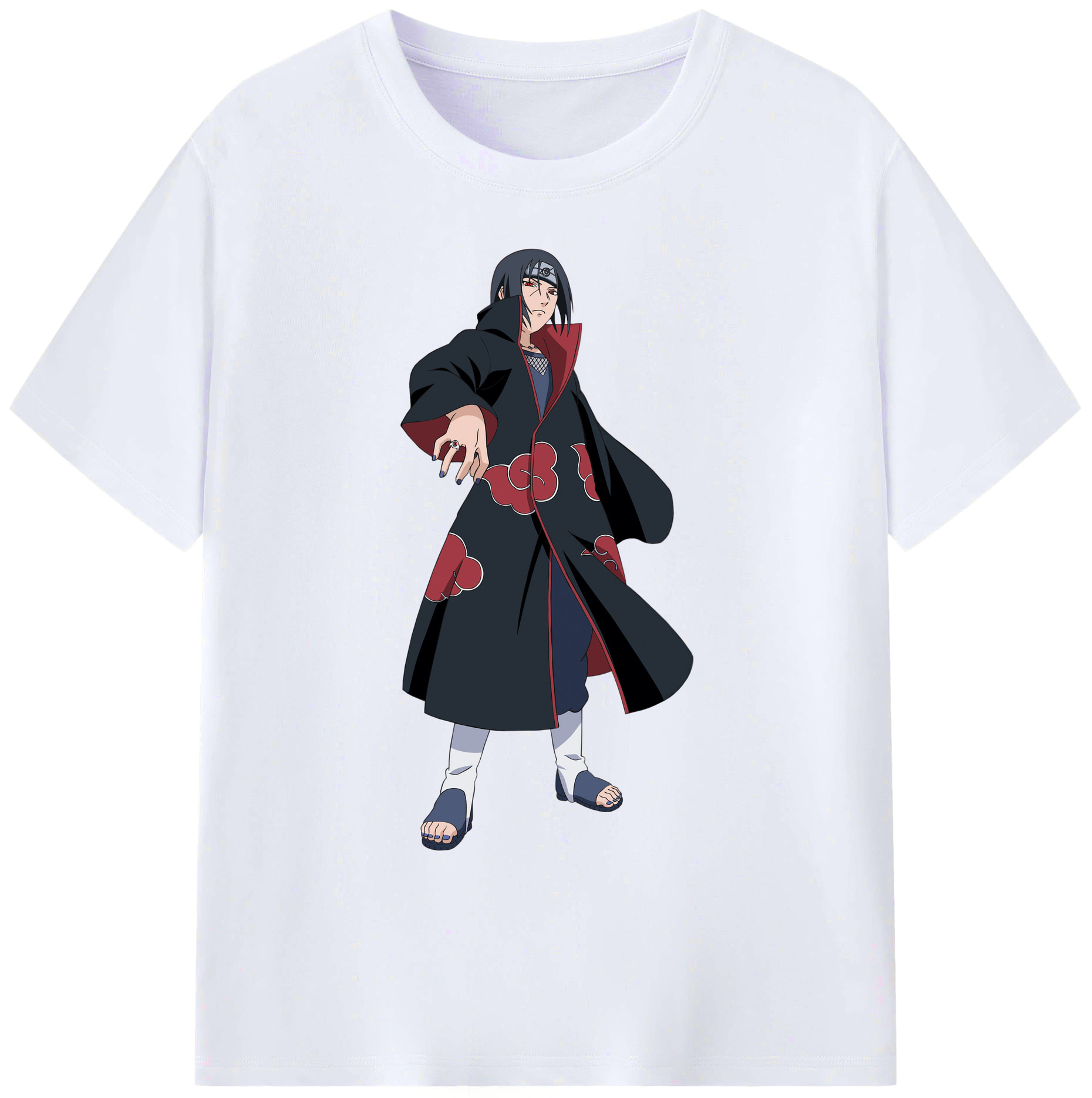 （画像用） NARUTO -ナルト- うちは イタチ Uchiha Itachi 綿100％ メンズ半袖Tシャツ｜肌触りやわらか＆通気性