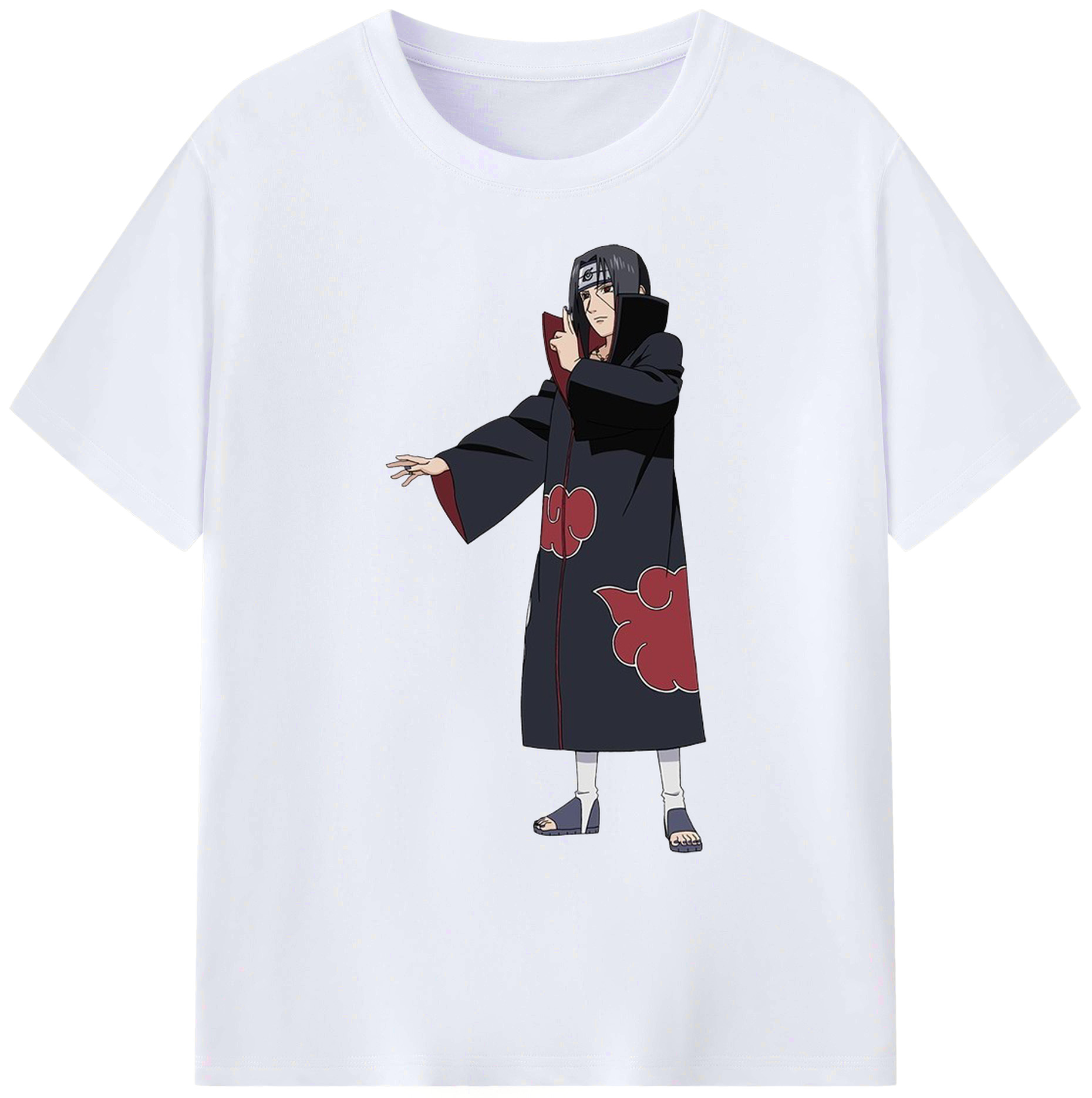（画像用） NARUTO -ナルト- うちは イタチ Uchiha Itachi 綿100％ メンズ半袖Tシャツ｜肌触りやわらか＆通気性