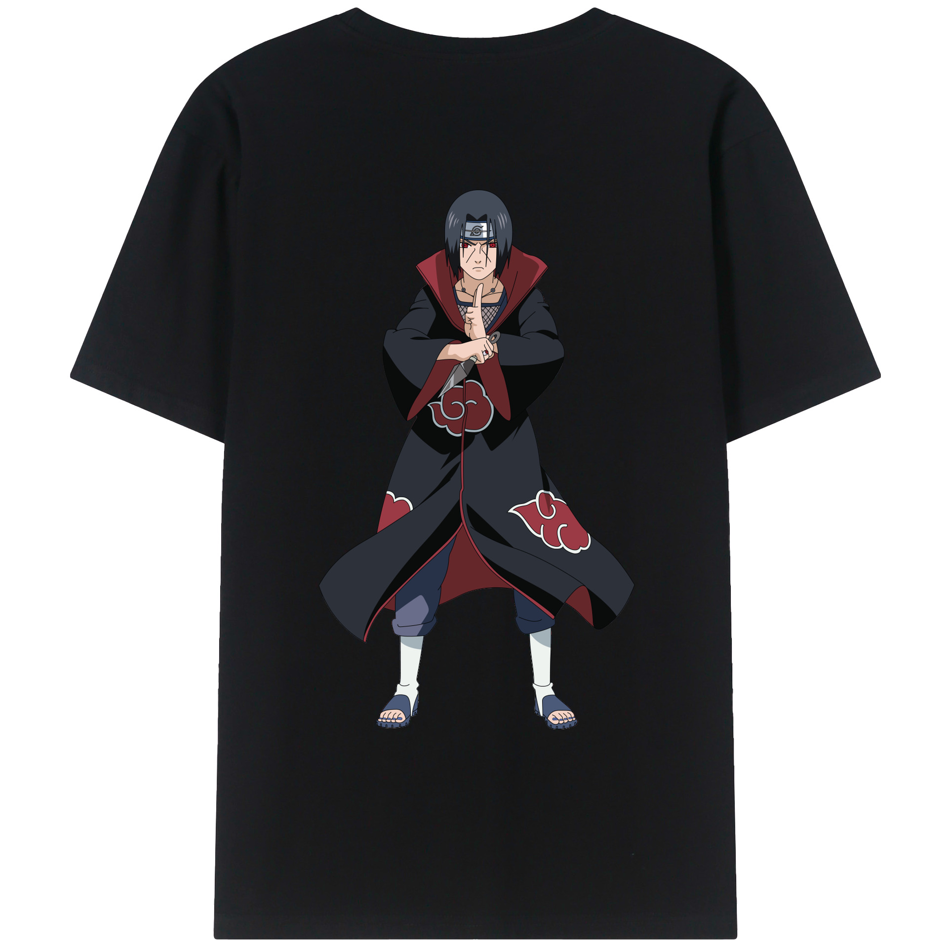 （画像用） NARUTO -ナルト- うちは イタチ Uchiha Itachi レディース半袖Tシャツ(バックプリント)