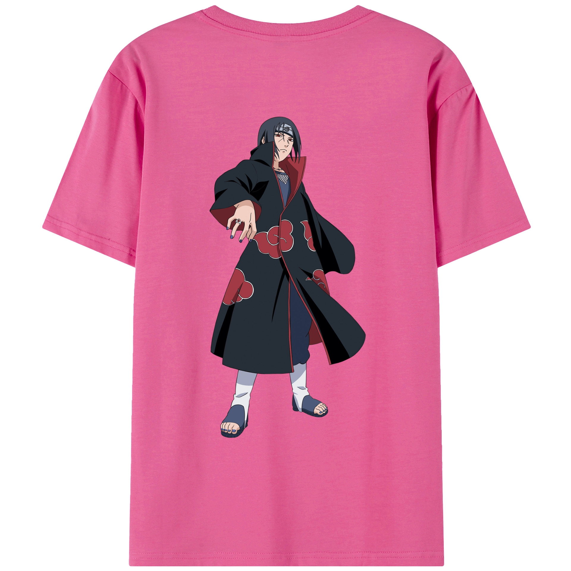 （画像用） NARUTO -ナルト- うちは イタチ Uchiha Itachi レディース半袖Tシャツ(バックプリント)
