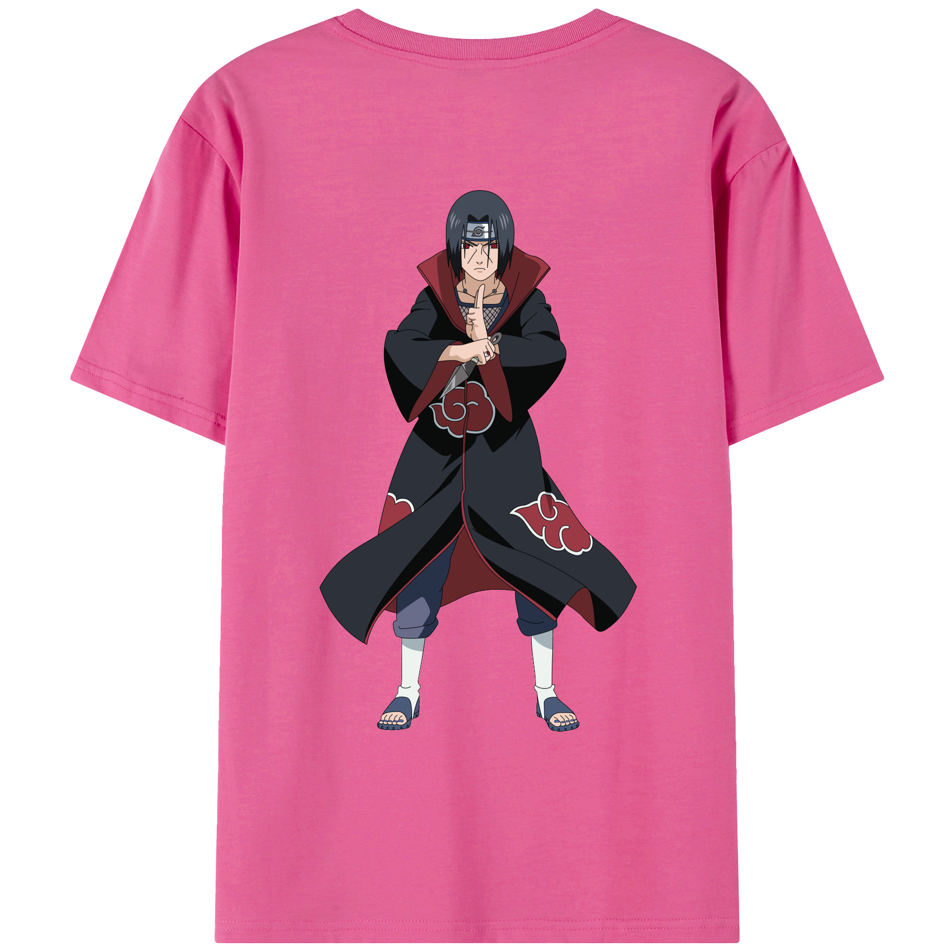 （画像用） NARUTO -ナルト- うちは イタチ Uchiha Itachi レディース半袖Tシャツ(バックプリント)