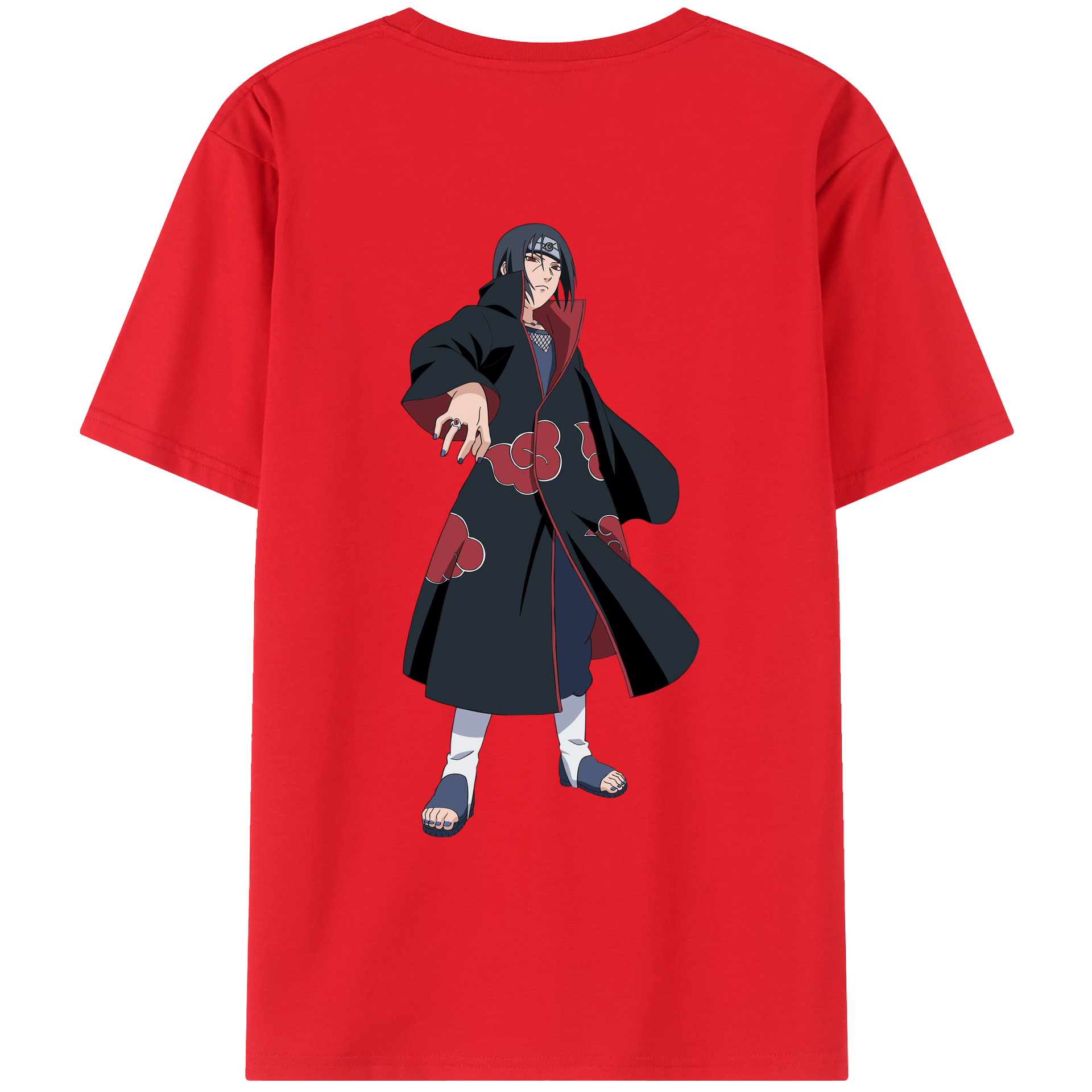 （画像用） NARUTO -ナルト- うちは イタチ Uchiha Itachi レディース半袖Tシャツ(バックプリント)