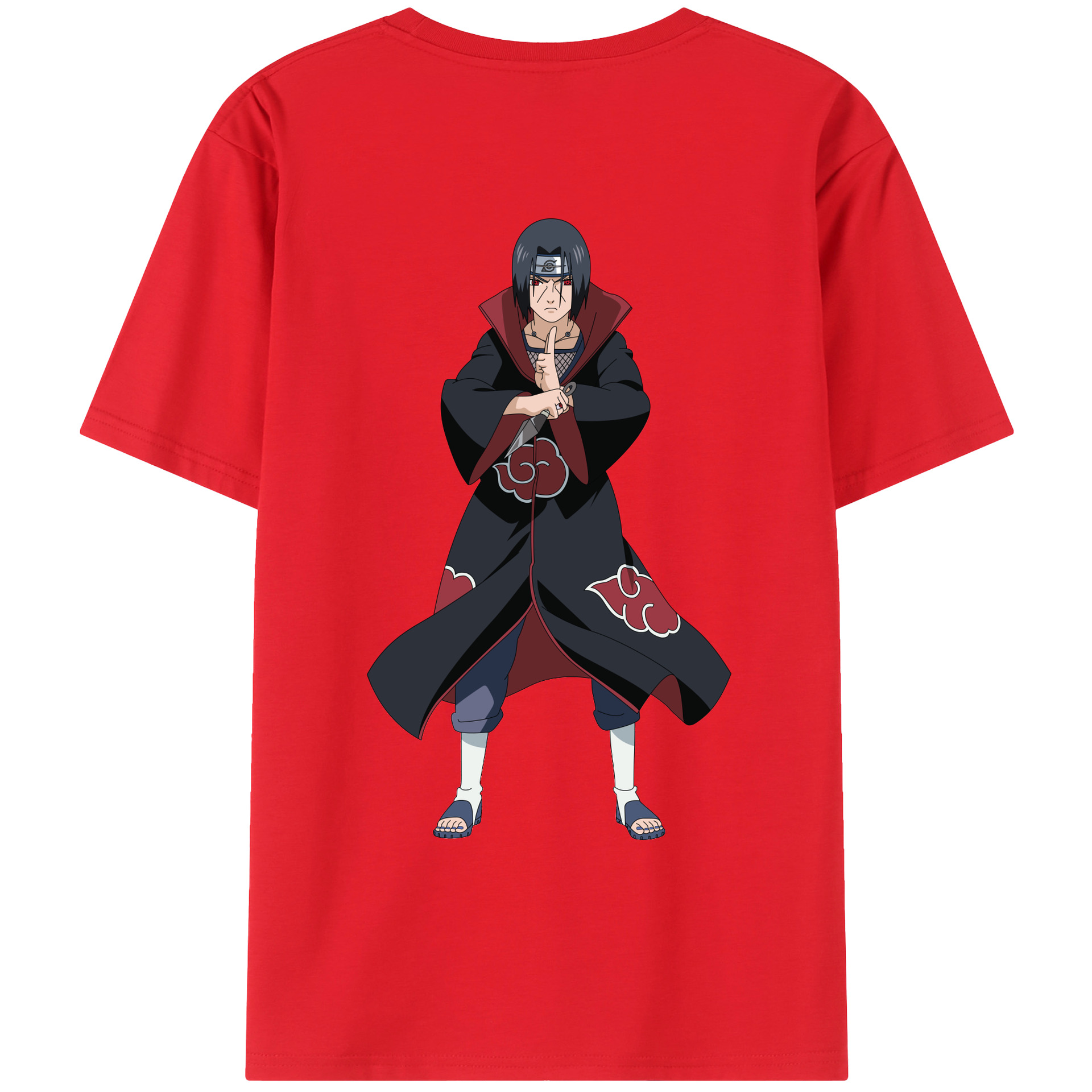 （画像用） NARUTO -ナルト- うちは イタチ Uchiha Itachi レディース半袖Tシャツ(バックプリント)