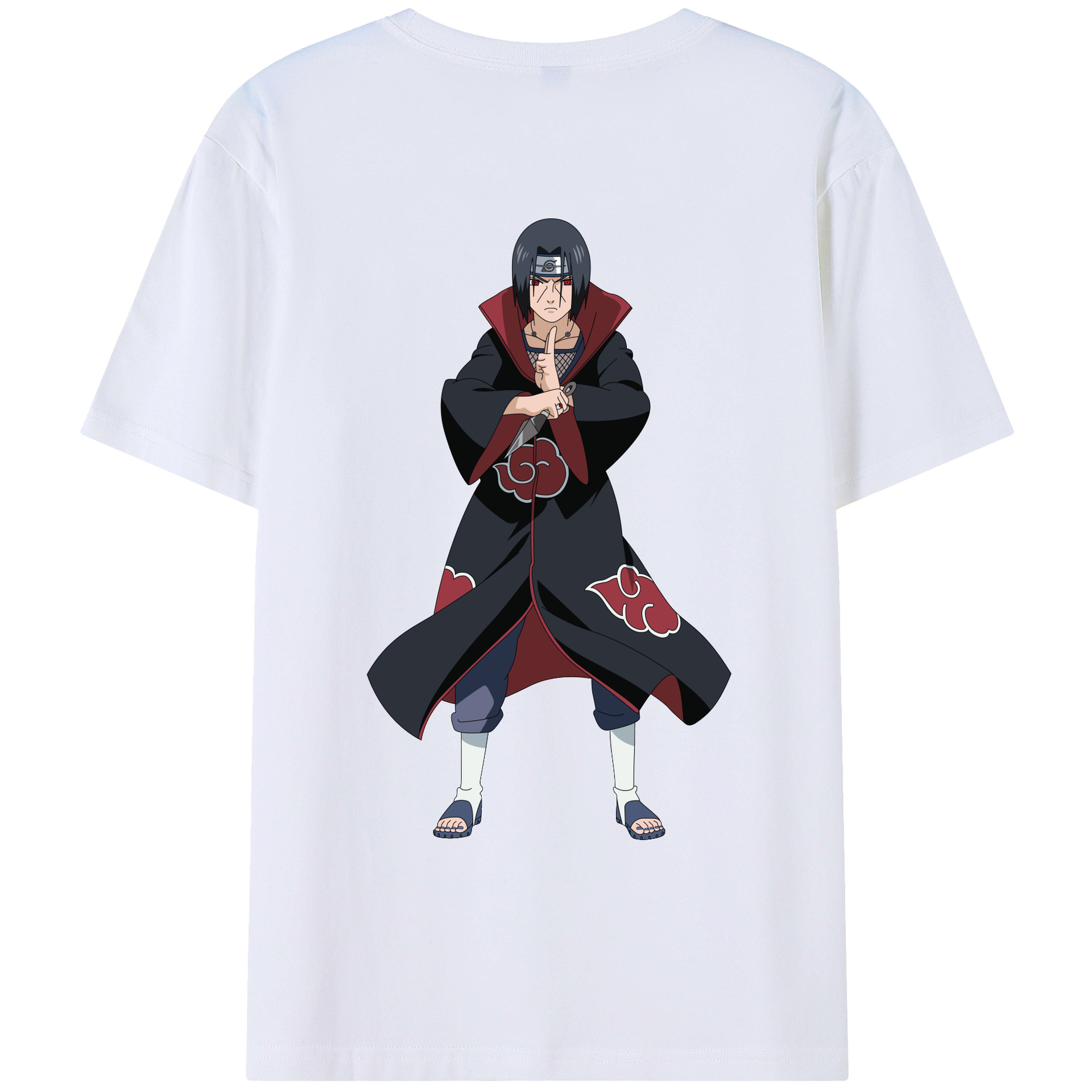 （画像用） NARUTO -ナルト- うちは イタチ Uchiha Itachi レディース半袖Tシャツ(バックプリント)