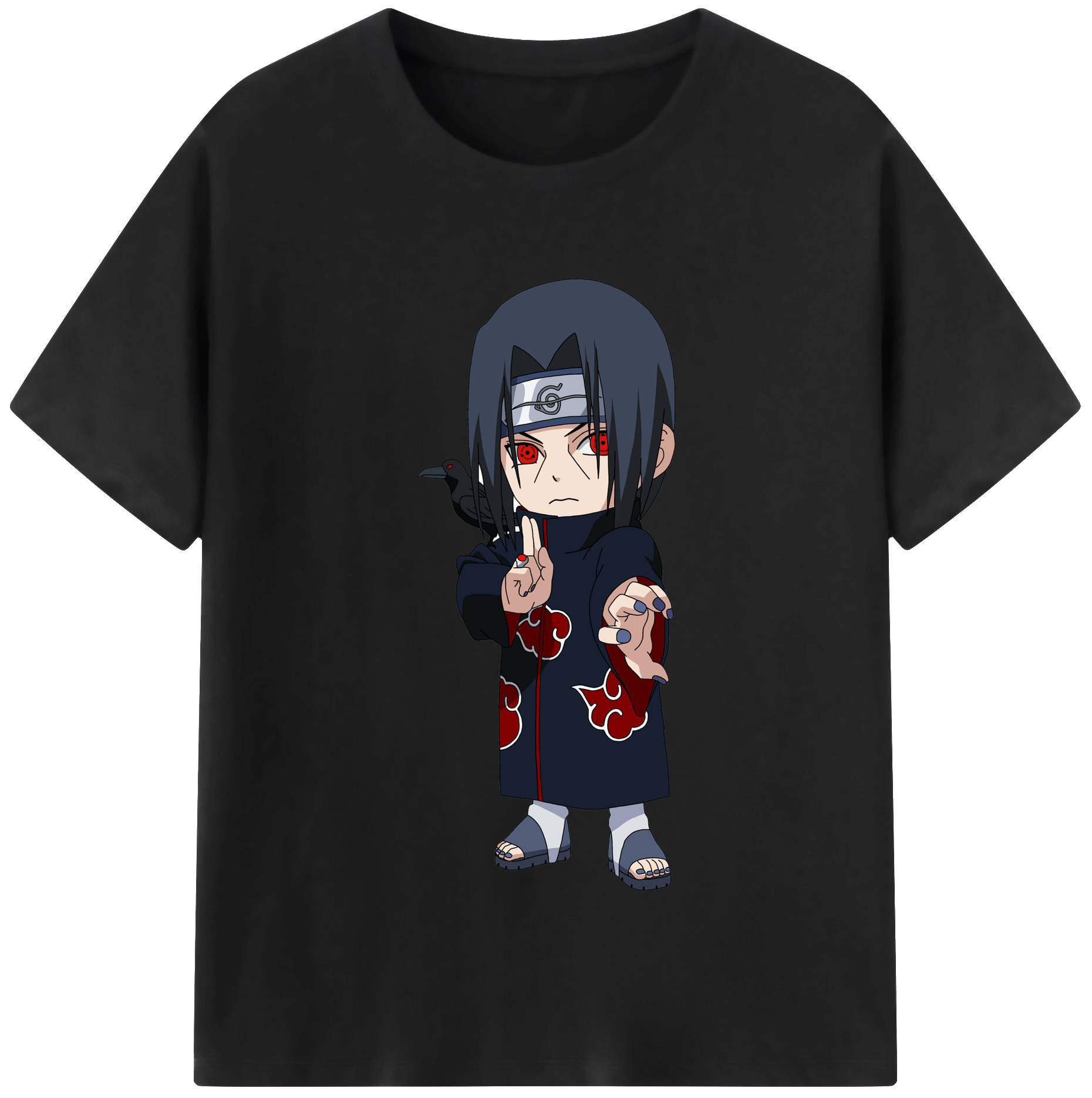 （画像用） NARUTO -ナルト- うちは イタチ Uchiha Itachi レディースカジュアルプリントTシャツ（綿100％）