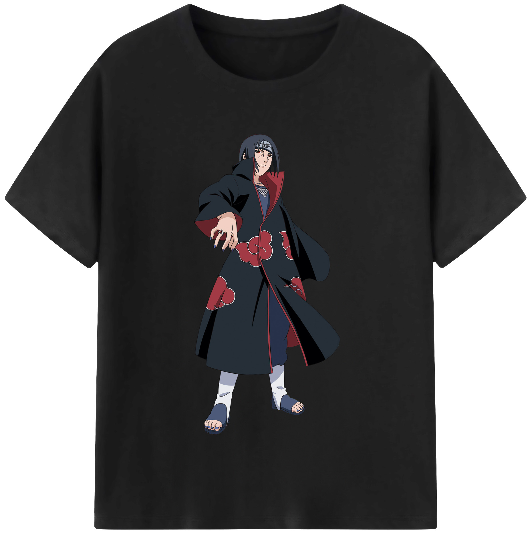 （画像用） NARUTO -ナルト- うちは イタチ Uchiha Itachi レディースカジュアルプリントTシャツ（綿100％）