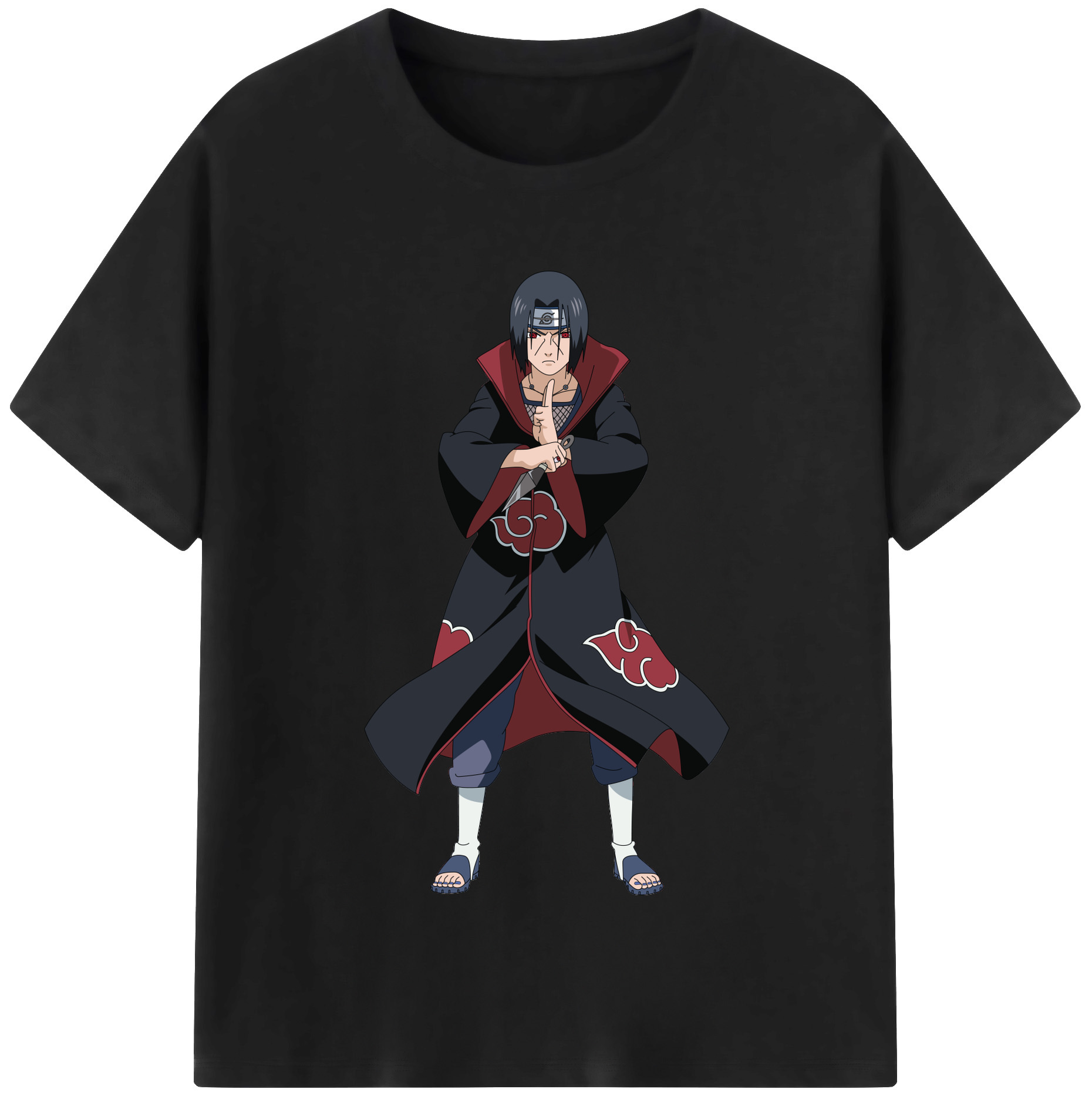 （画像用） NARUTO -ナルト- うちは イタチ Uchiha Itachi レディースカジュアルプリントTシャツ（綿100％）
