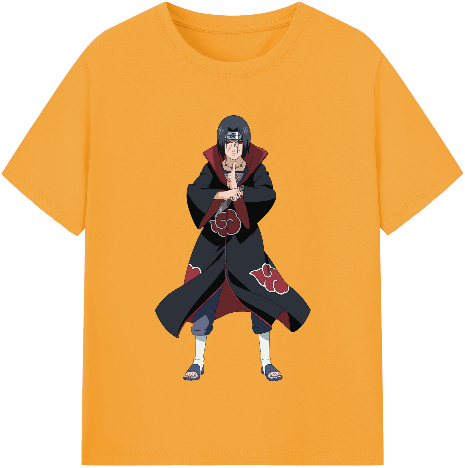 （画像用） NARUTO -ナルト- うちは イタチ Uchiha Itachi レディースカジュアルプリントTシャツ（綿100％）