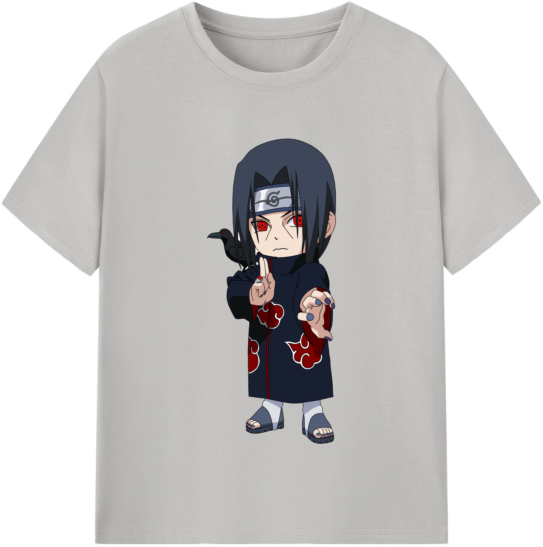 （画像用） NARUTO -ナルト- うちは イタチ Uchiha Itachi レディースカジュアルプリントTシャツ（綿100％）