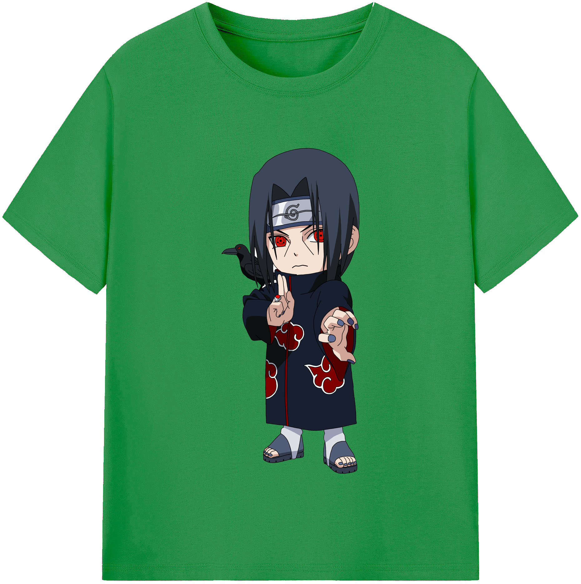 （画像用） NARUTO -ナルト- うちは イタチ Uchiha Itachi レディースカジュアルプリントTシャツ（綿100％）