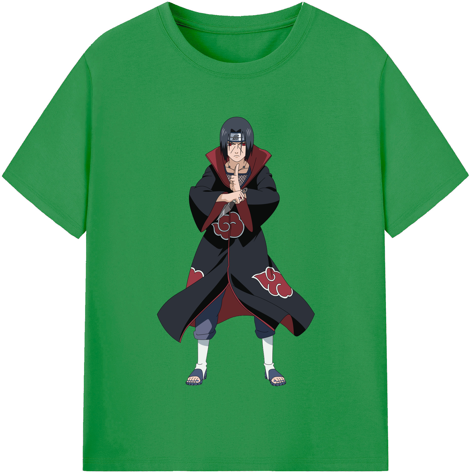 （画像用） NARUTO -ナルト- うちは イタチ Uchiha Itachi レディースカジュアルプリントTシャツ（綿100％）