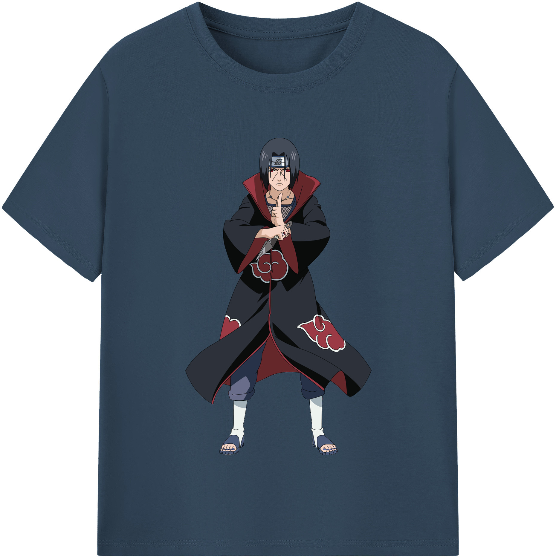 （画像用） NARUTO -ナルト- うちは イタチ Uchiha Itachi レディースカジュアルプリントTシャツ（綿100％）