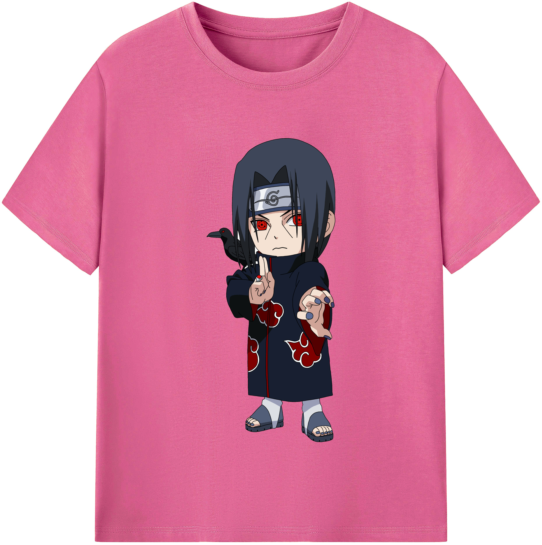 （画像用） NARUTO -ナルト- うちは イタチ Uchiha Itachi レディースカジュアルプリントTシャツ（綿100％）