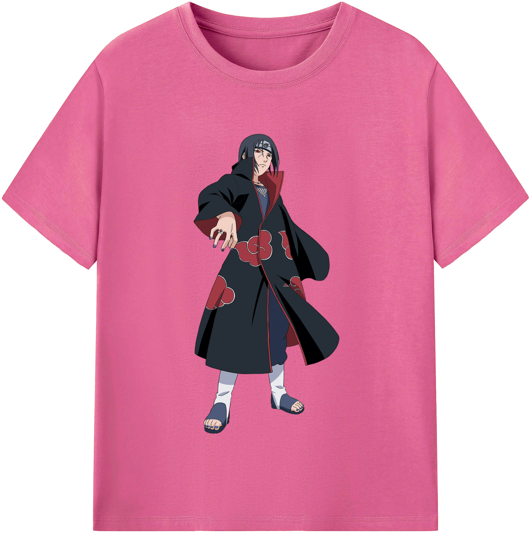 （画像用） NARUTO -ナルト- うちは イタチ Uchiha Itachi レディースカジュアルプリントTシャツ（綿100％）