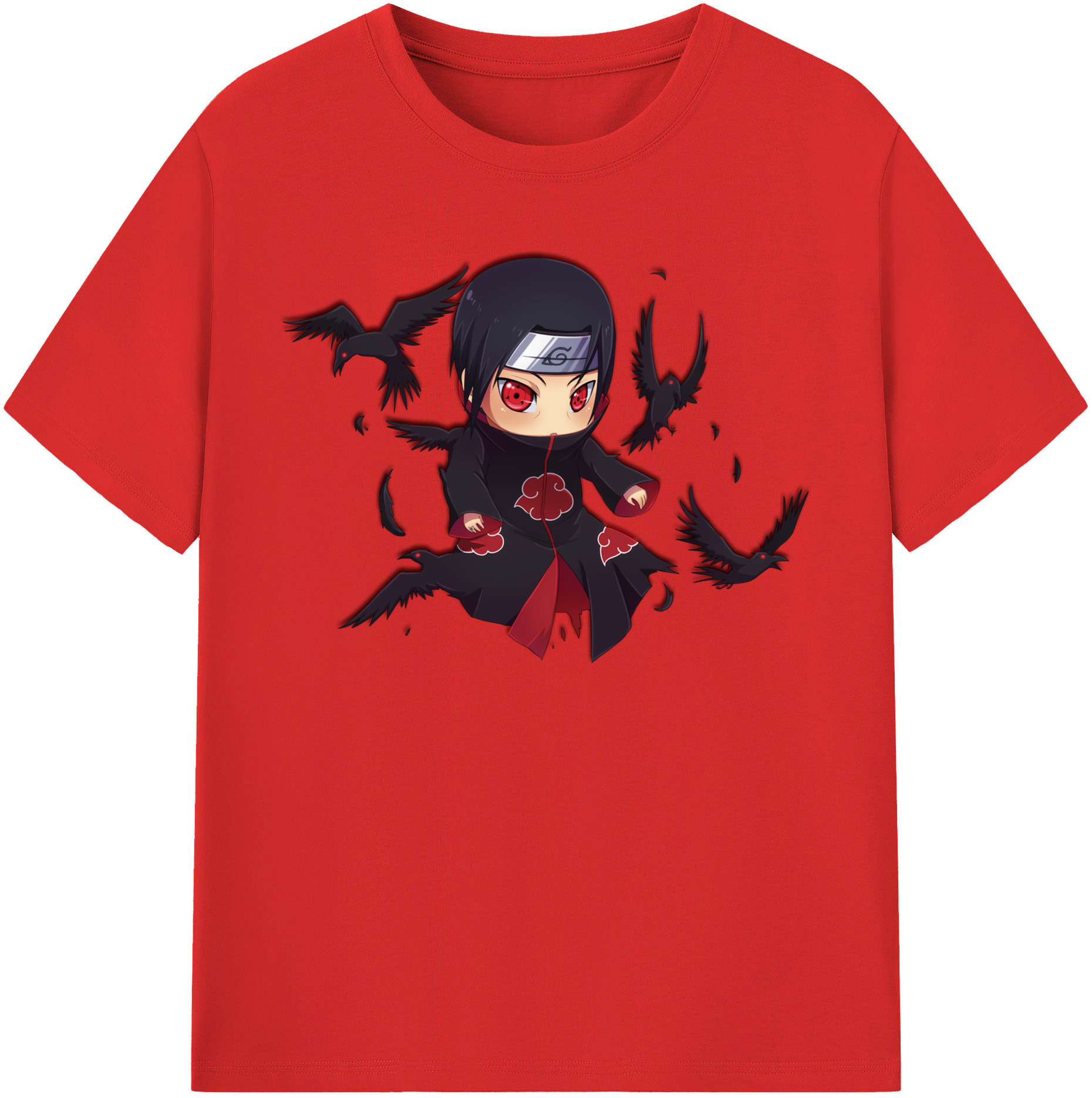 （画像用） NARUTO -ナルト- うちは イタチ Uchiha Itachi レディースカジュアルプリントTシャツ（綿100％）