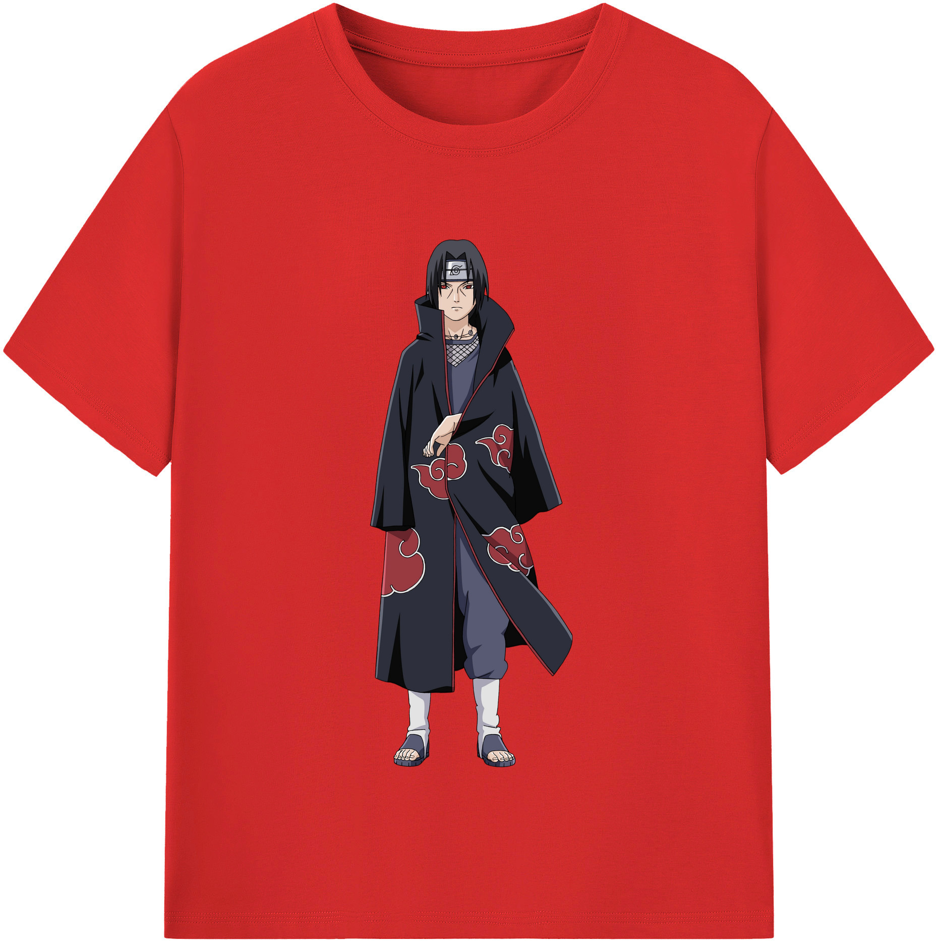 （画像用） NARUTO -ナルト- うちは イタチ Uchiha Itachi レディースカジュアルプリントTシャツ（綿100％）