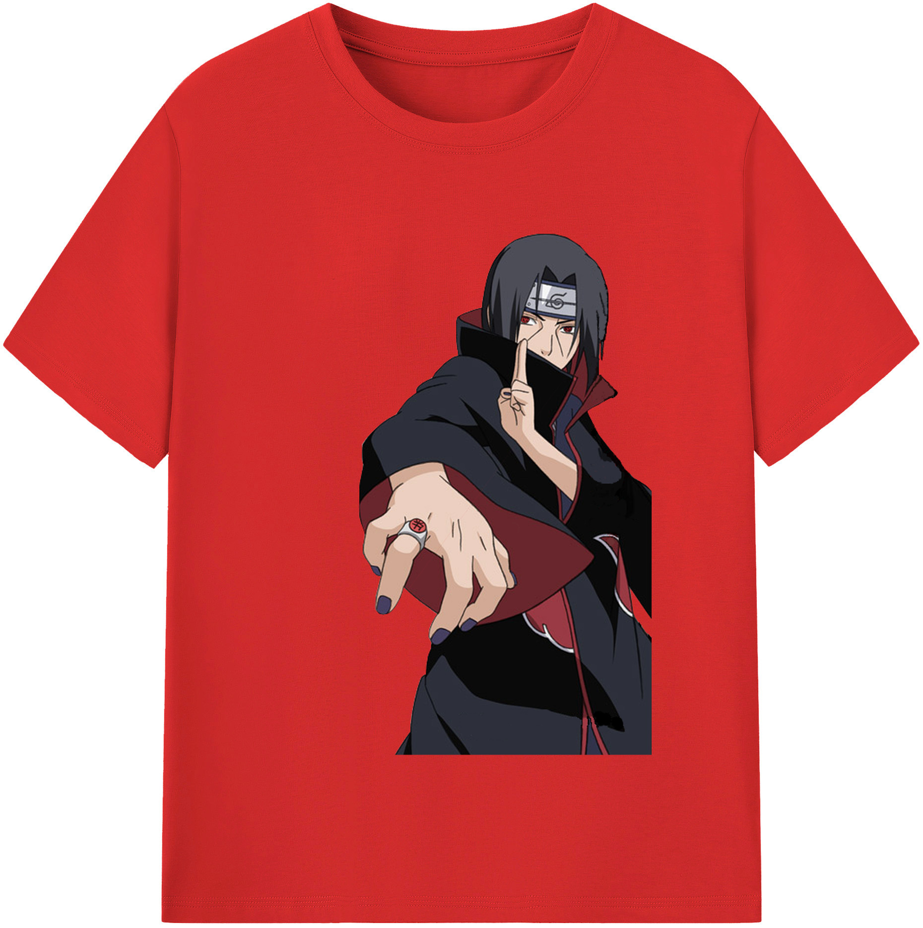 （画像用） NARUTO -ナルト- うちは イタチ Uchiha Itachi レディースカジュアルプリントTシャツ（綿100％）