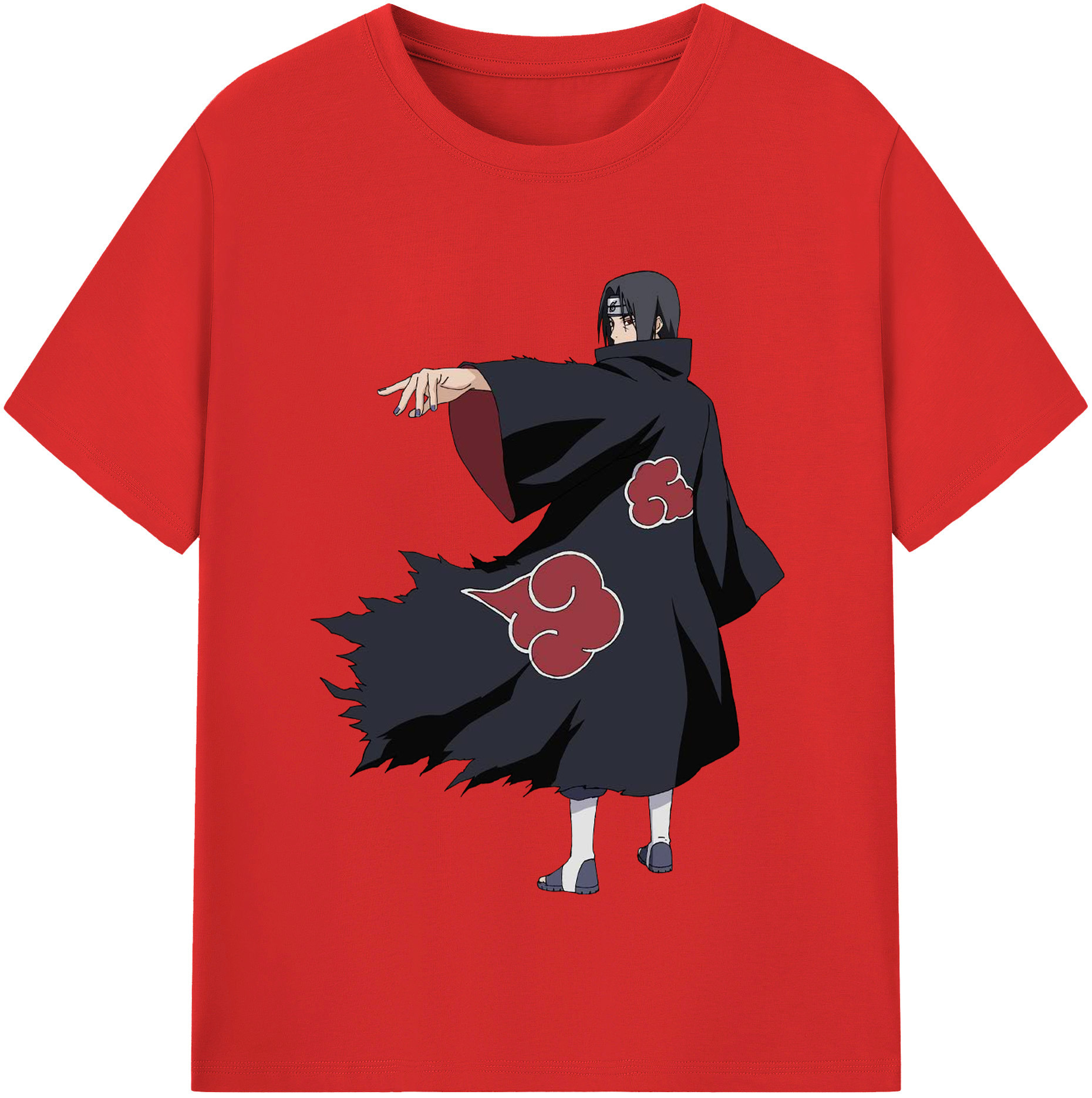 （画像用） NARUTO -ナルト- うちは イタチ Uchiha Itachi レディースカジュアルプリントTシャツ（綿100％）