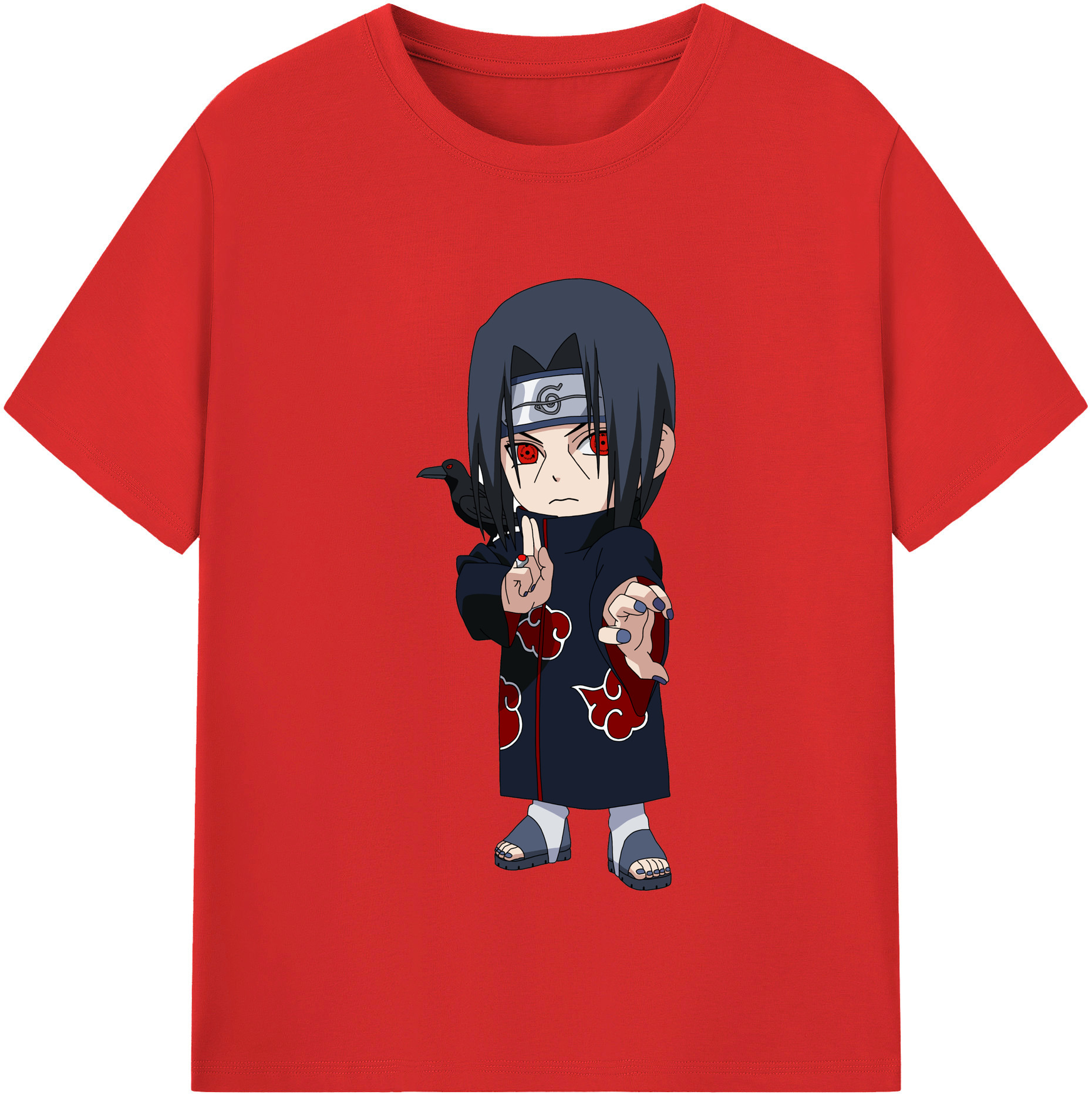 （画像用） NARUTO -ナルト- うちは イタチ Uchiha Itachi レディースカジュアルプリントTシャツ（綿100％）