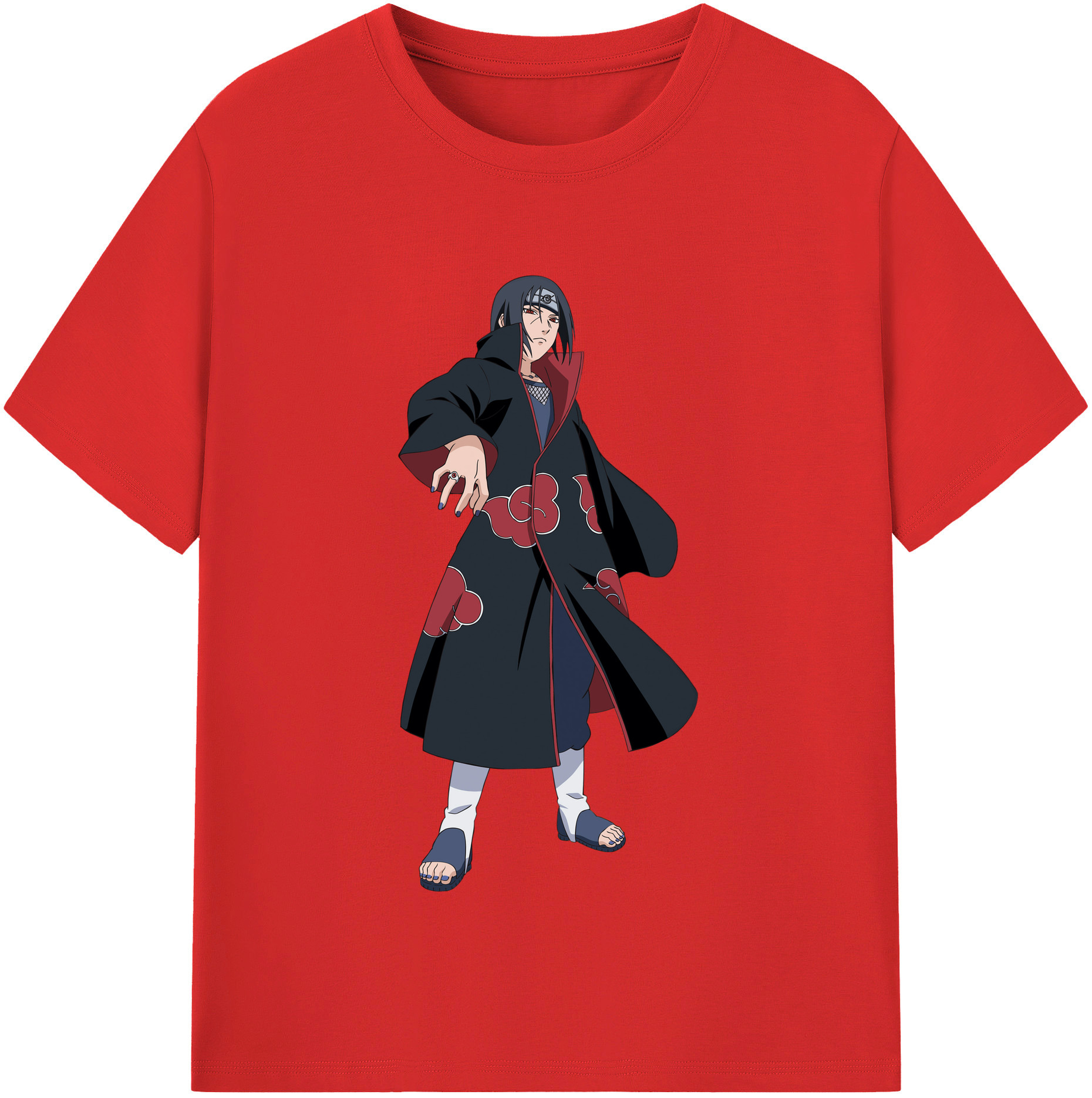 （画像用） NARUTO -ナルト- うちは イタチ Uchiha Itachi レディースカジュアルプリントTシャツ（綿100％）