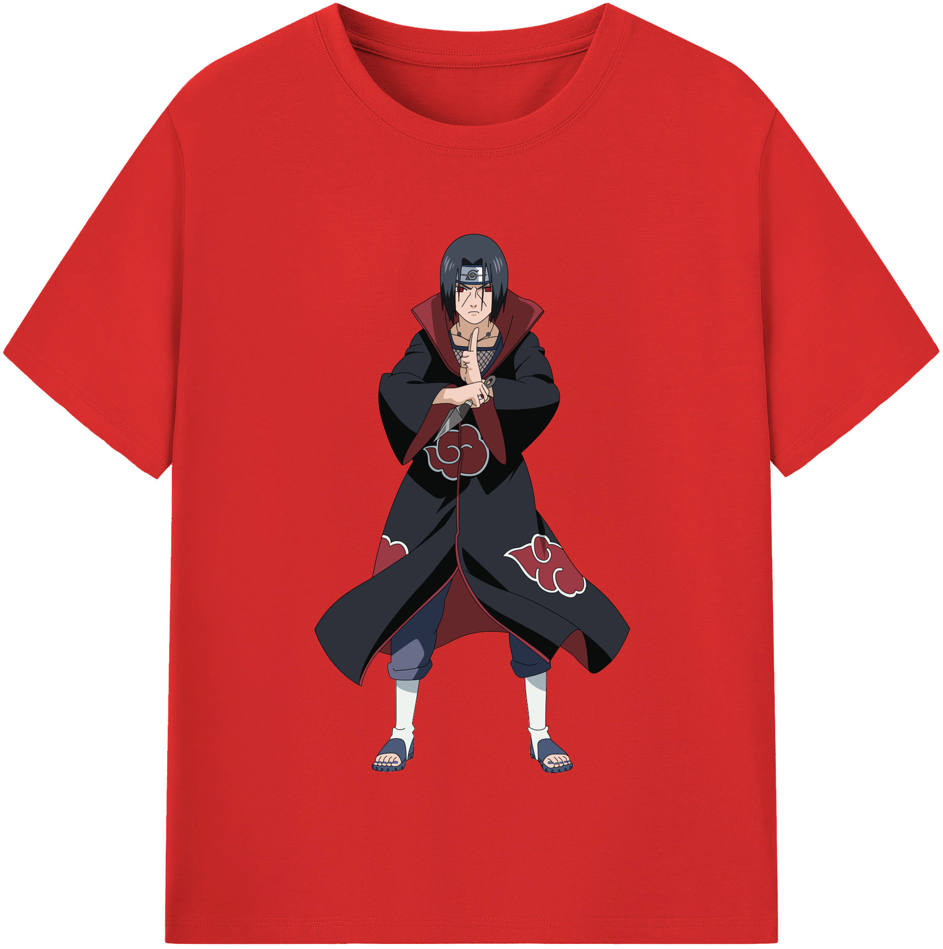 （画像用） NARUTO -ナルト- うちは イタチ Uchiha Itachi レディースカジュアルプリントTシャツ（綿100％）