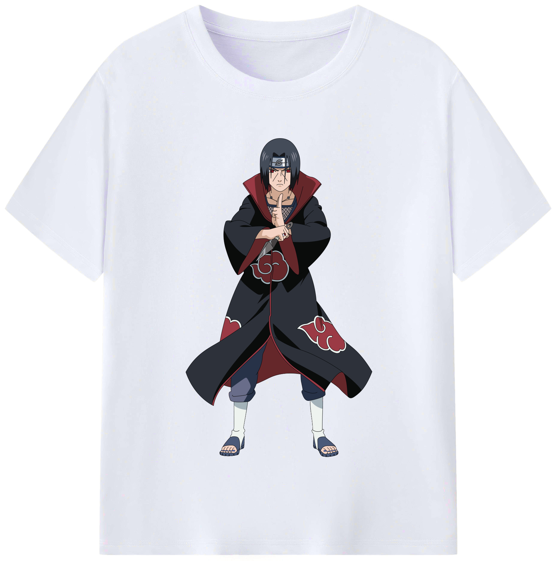 （画像用） NARUTO -ナルト- うちは イタチ Uchiha Itachi レディースカジュアルプリントTシャツ（綿100％）