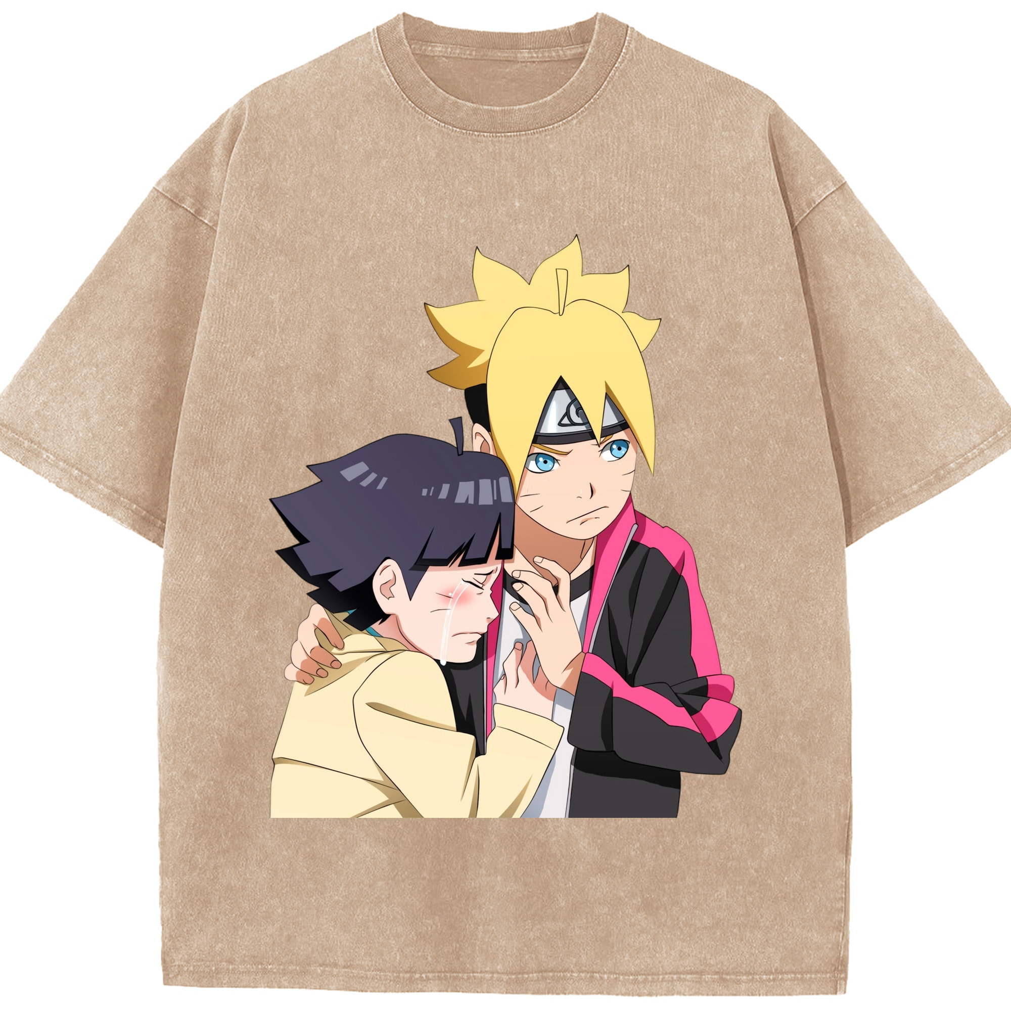 （画像用） NARUTO -ナルト- うずまき ボルト Uzumaki Boruto 綿100% ヴィンテージ風 半袖Tシャツ（フロントプリント）