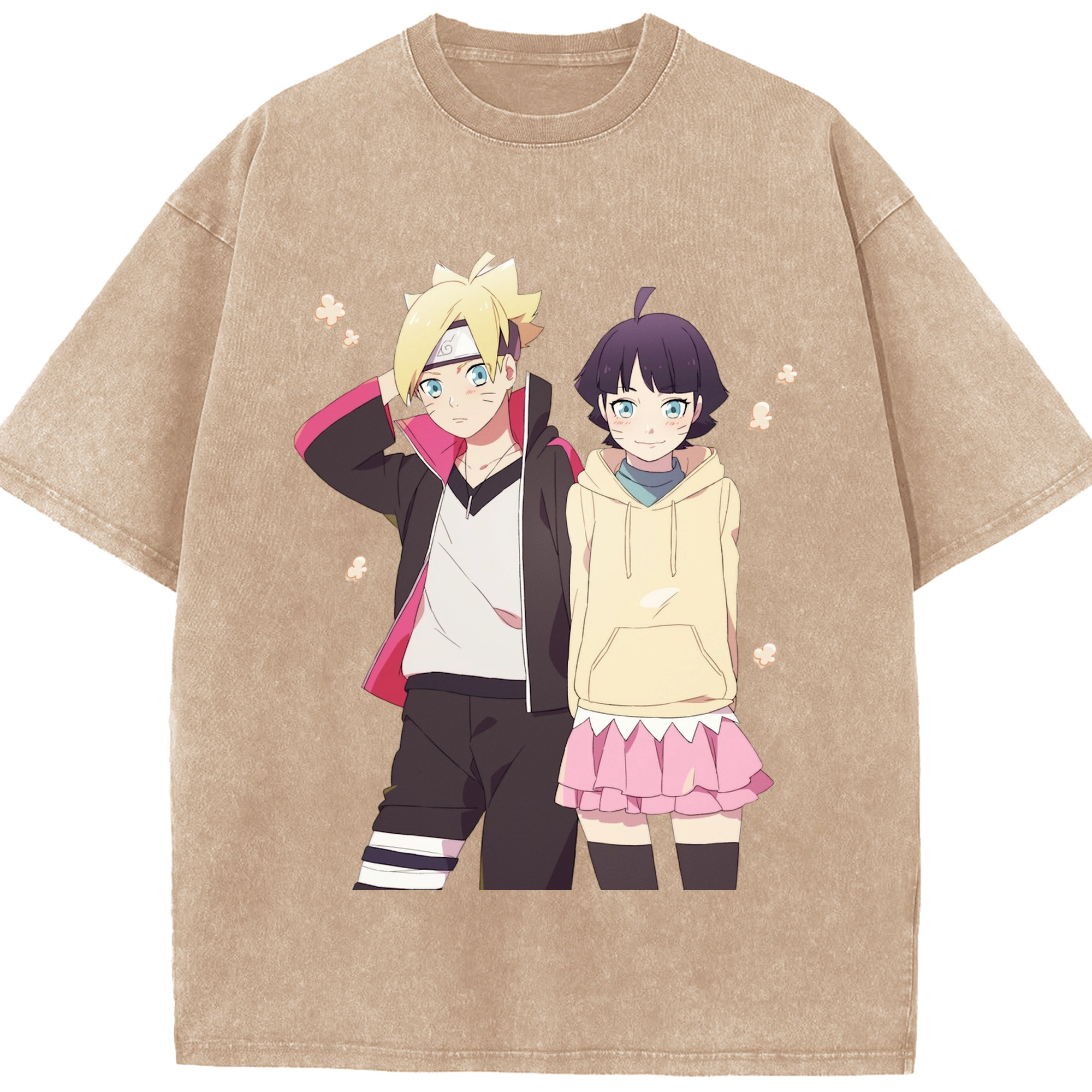 （画像用） NARUTO -ナルト- うずまき ボルト Uzumaki Boruto 綿100% ヴィンテージ風 半袖Tシャツ（フロントプリント）