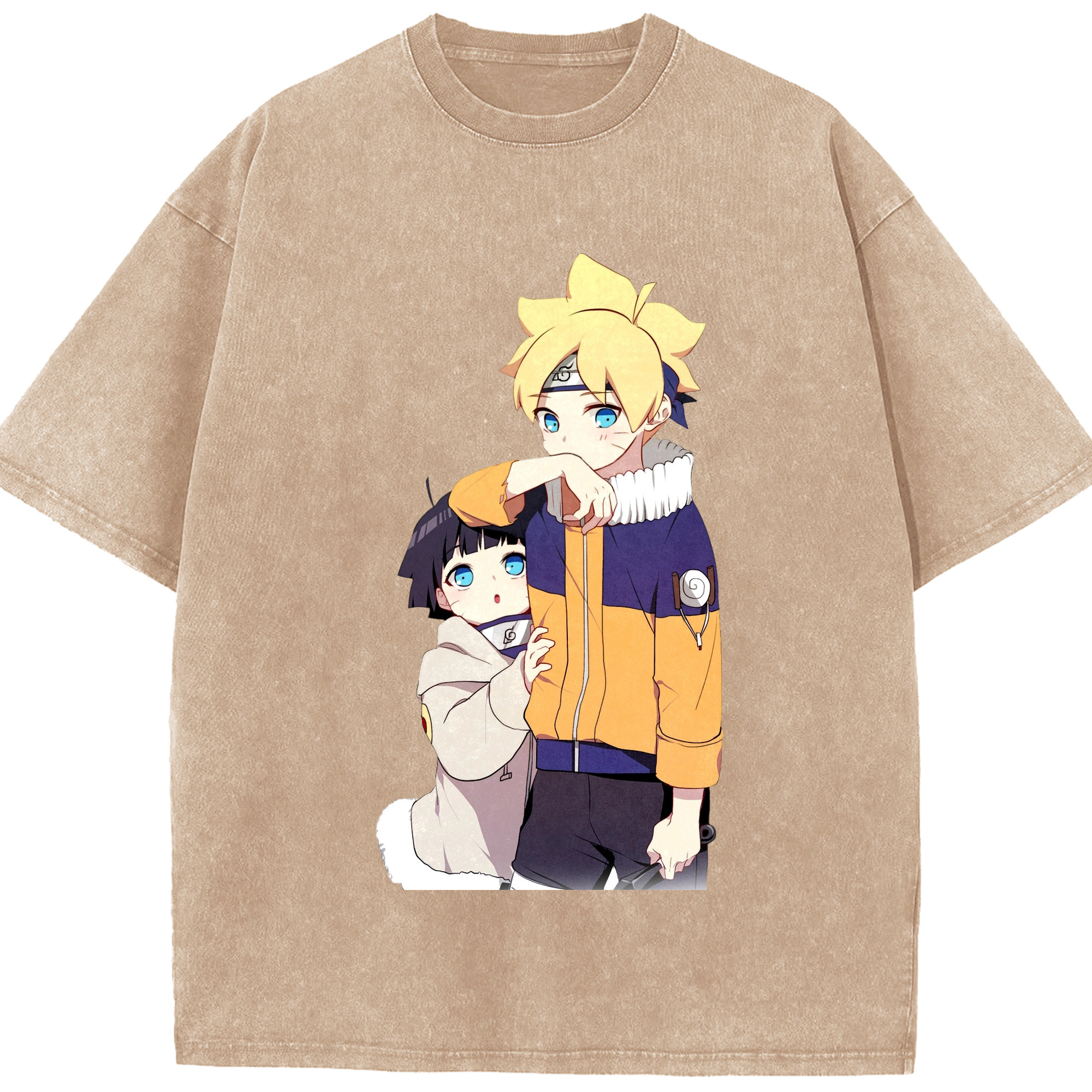 （画像用） NARUTO -ナルト- うずまき ボルト Uzumaki Boruto 綿100% ヴィンテージ風 半袖Tシャツ（フロントプリント）
