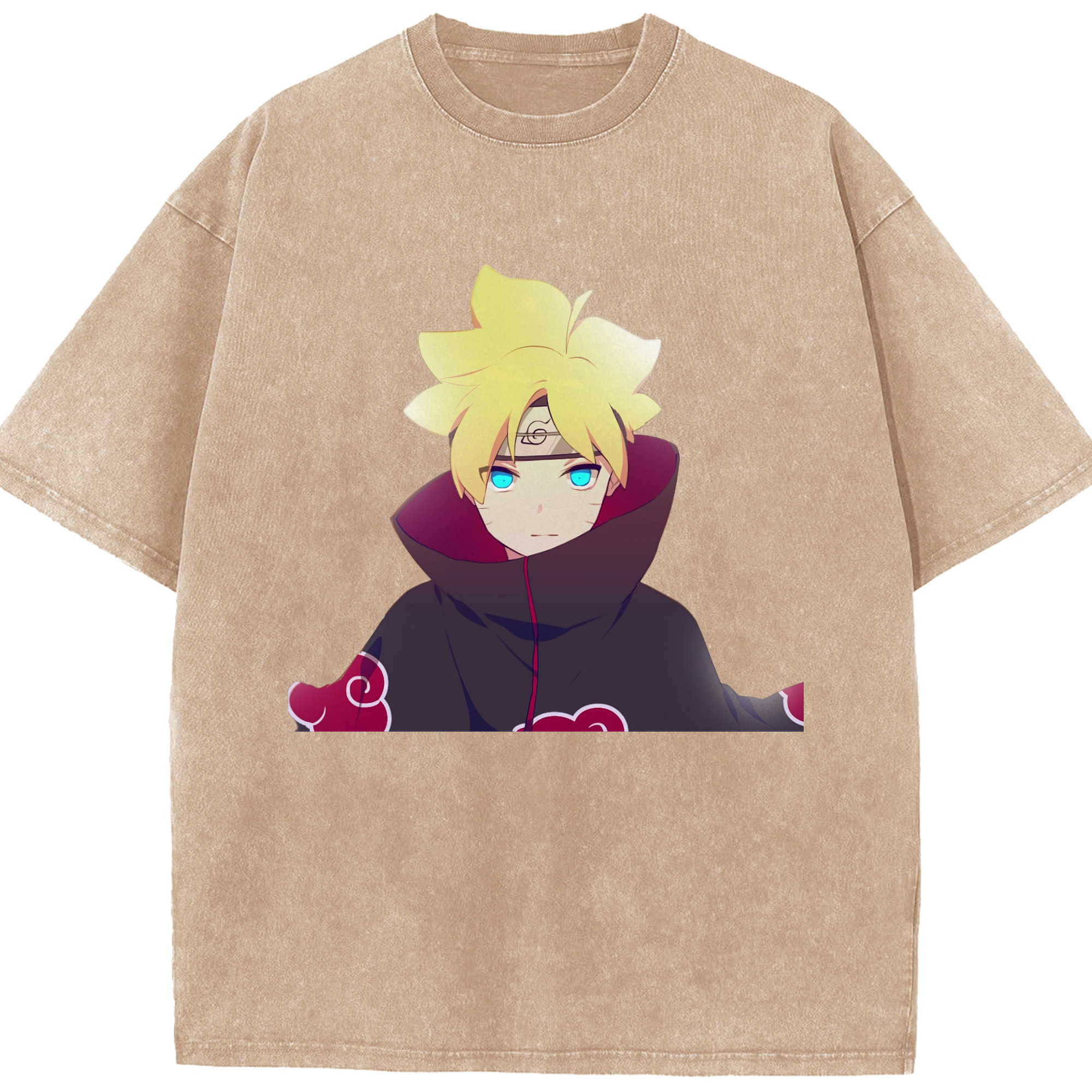 （画像用） NARUTO -ナルト- うずまき ボルト Uzumaki Boruto 綿100% ヴィンテージ風 半袖Tシャツ（フロントプリント）