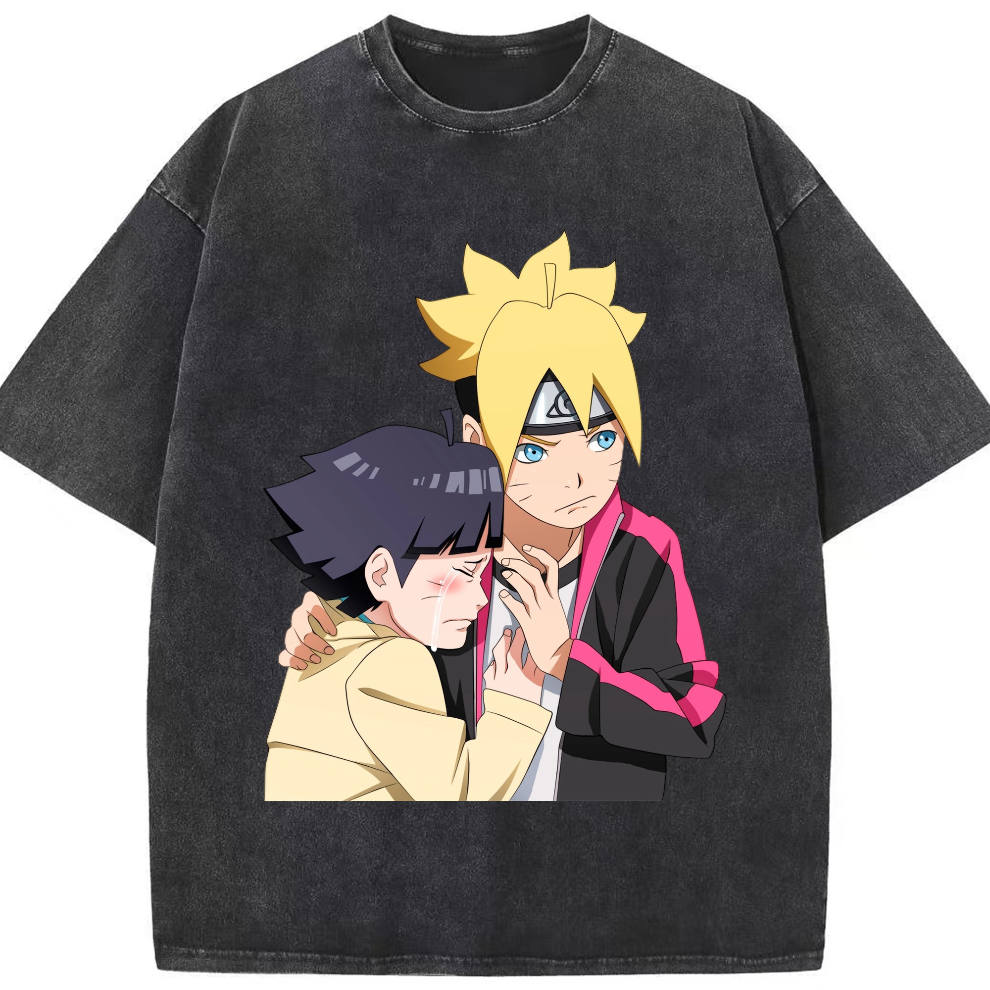 （画像用） NARUTO -ナルト- うずまき ボルト Uzumaki Boruto 綿100% ヴィンテージ風 半袖Tシャツ（フロントプリント）