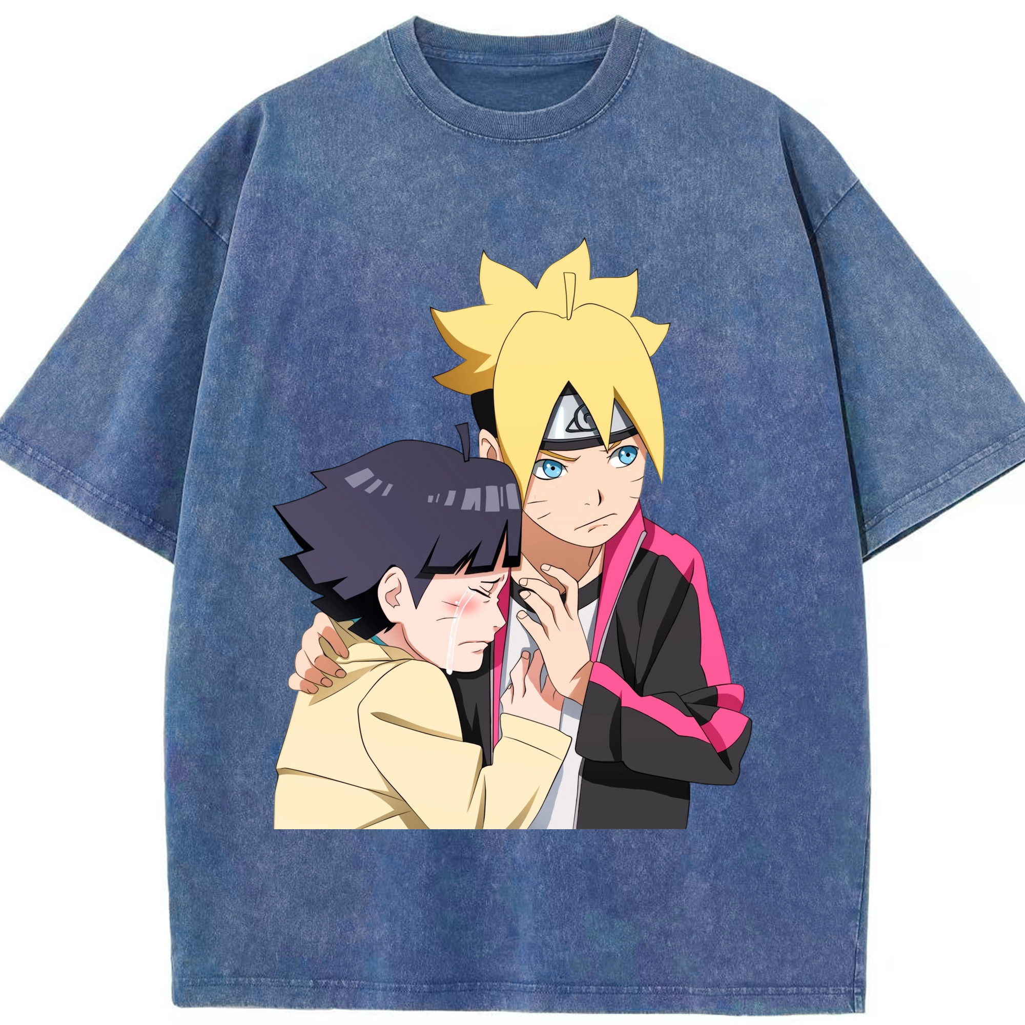 （画像用） NARUTO -ナルト- うずまき ボルト Uzumaki Boruto 綿100% ヴィンテージ風 半袖Tシャツ（フロントプリント）