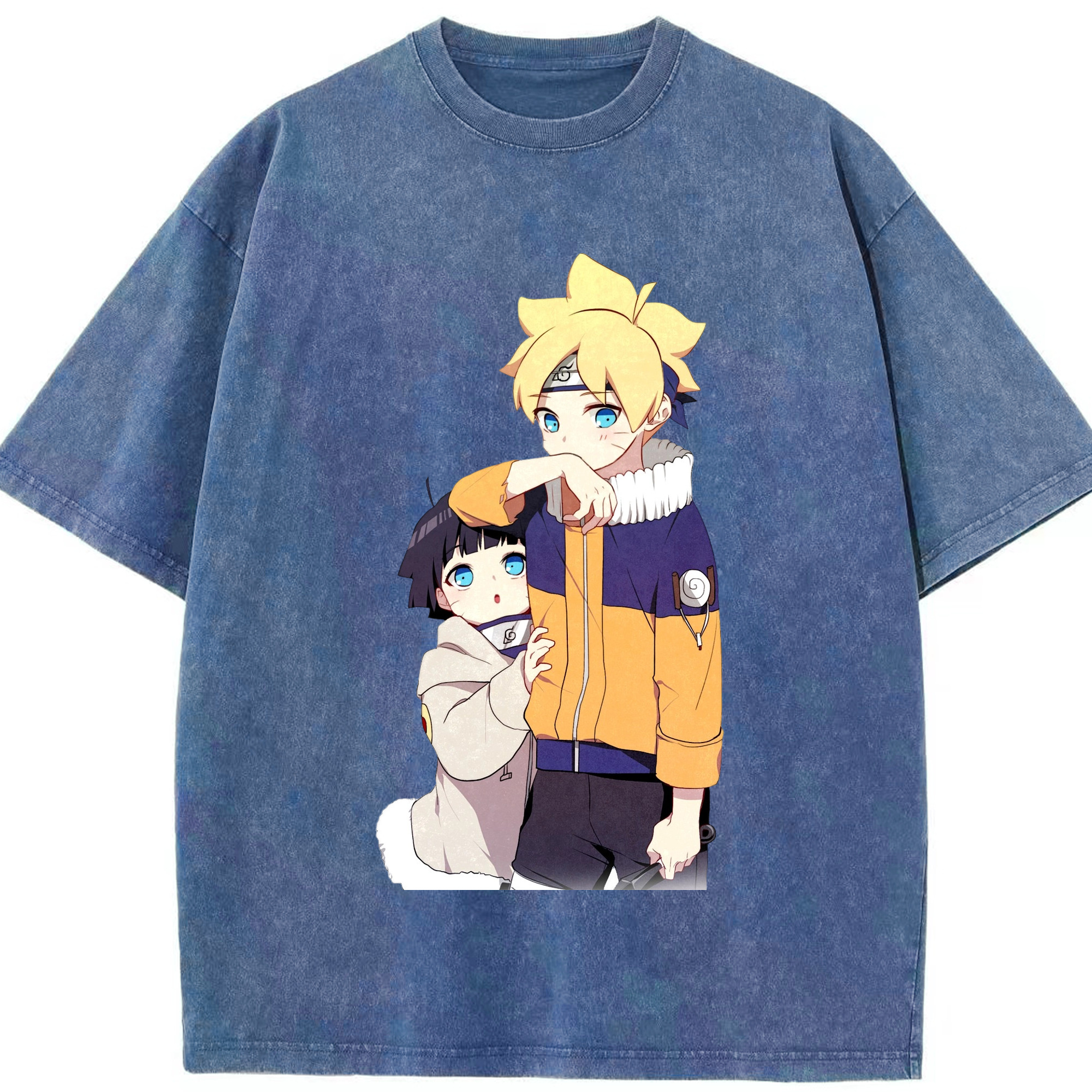 （画像用） NARUTO -ナルト- うずまき ボルト Uzumaki Boruto 綿100% ヴィンテージ風 半袖Tシャツ（フロントプリント）
