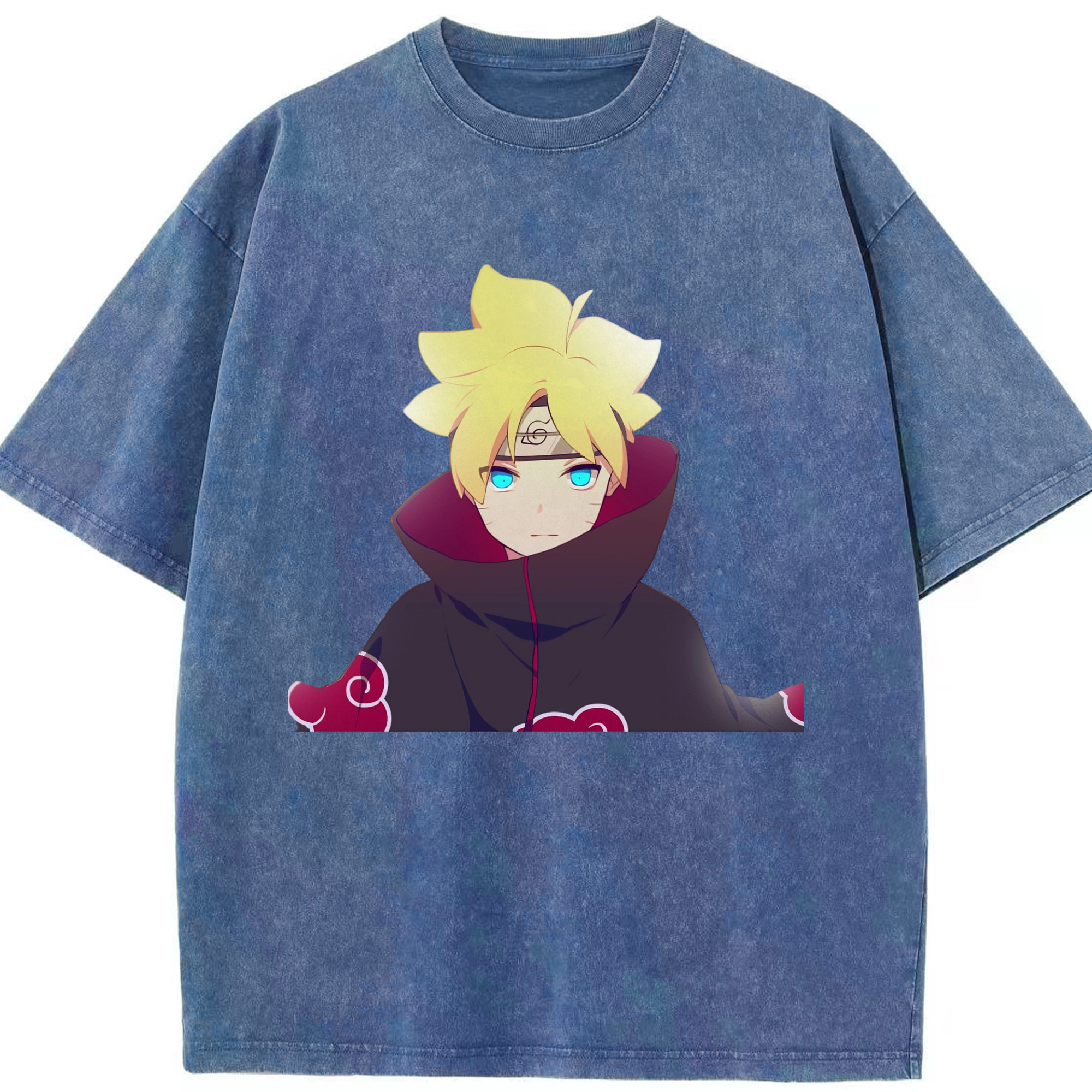 （画像用） NARUTO -ナルト- うずまき ボルト Uzumaki Boruto 綿100% ヴィンテージ風 半袖Tシャツ（フロントプリント）
