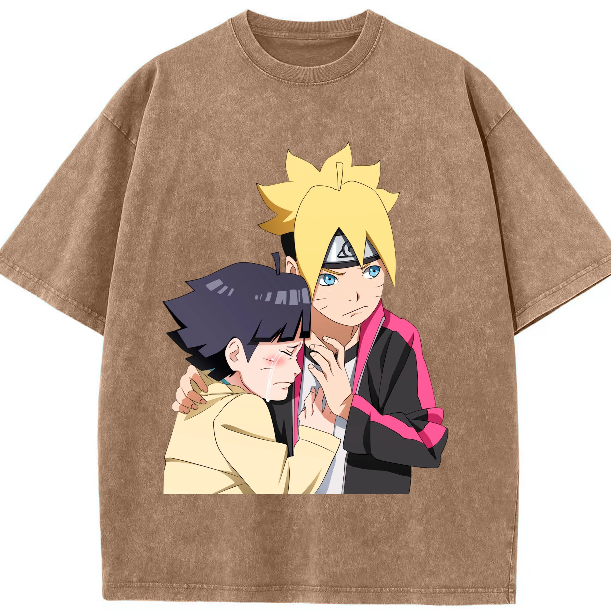 （画像用） NARUTO -ナルト- うずまき ボルト Uzumaki Boruto 綿100% ヴィンテージ風 半袖Tシャツ（フロントプリント）