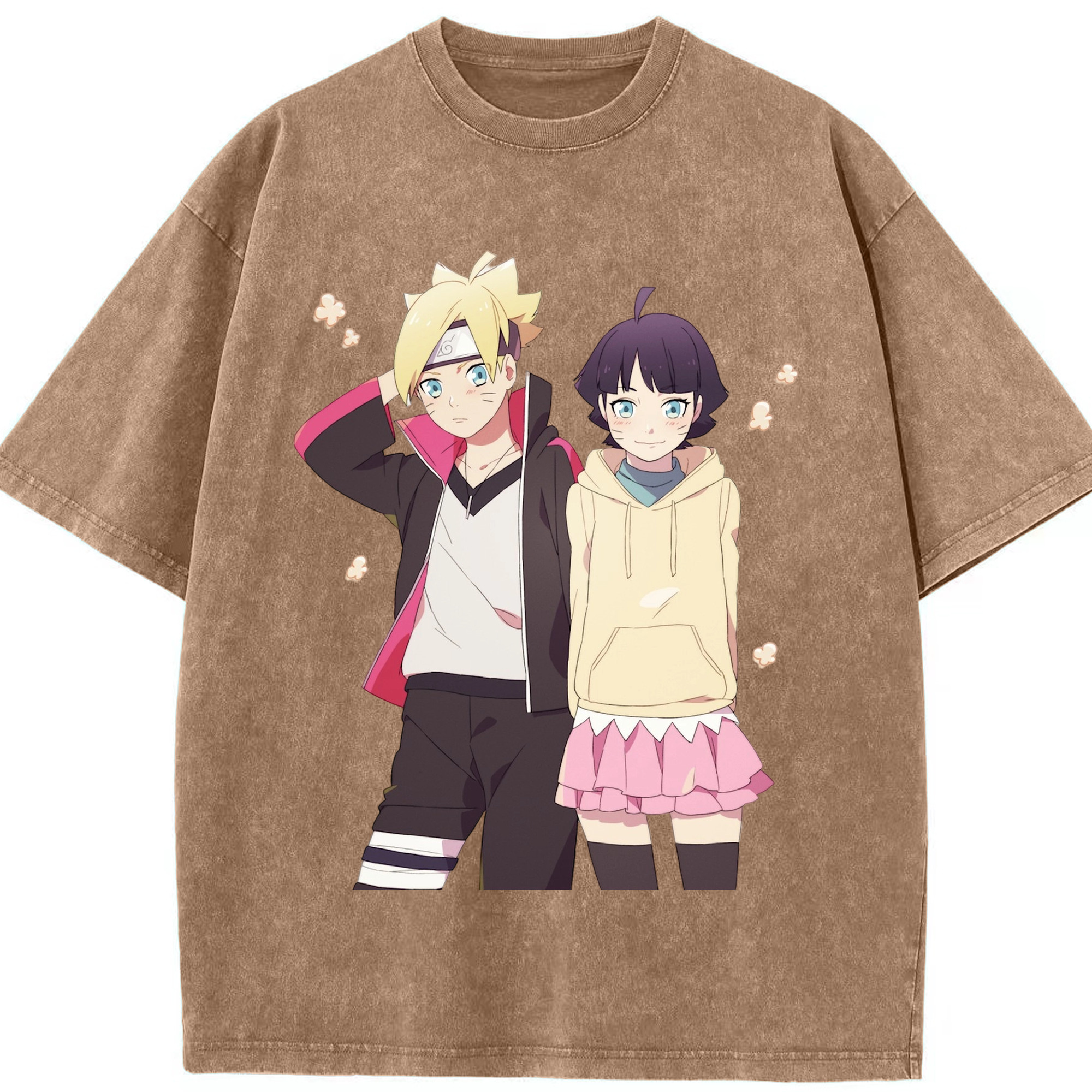 （画像用） NARUTO -ナルト- うずまき ボルト Uzumaki Boruto 綿100% ヴィンテージ風 半袖Tシャツ（フロントプリント）